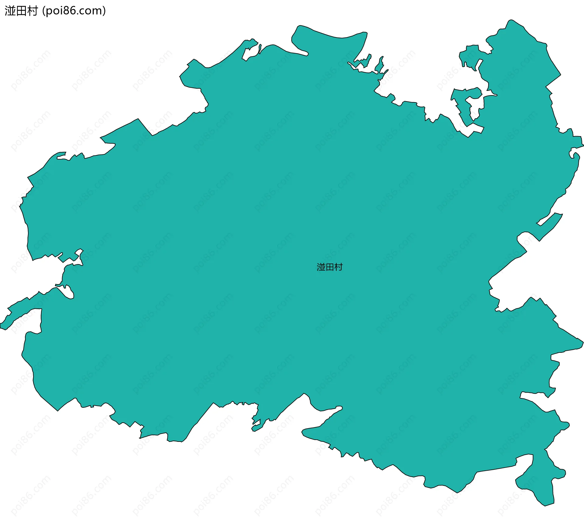 湴田村边界地图