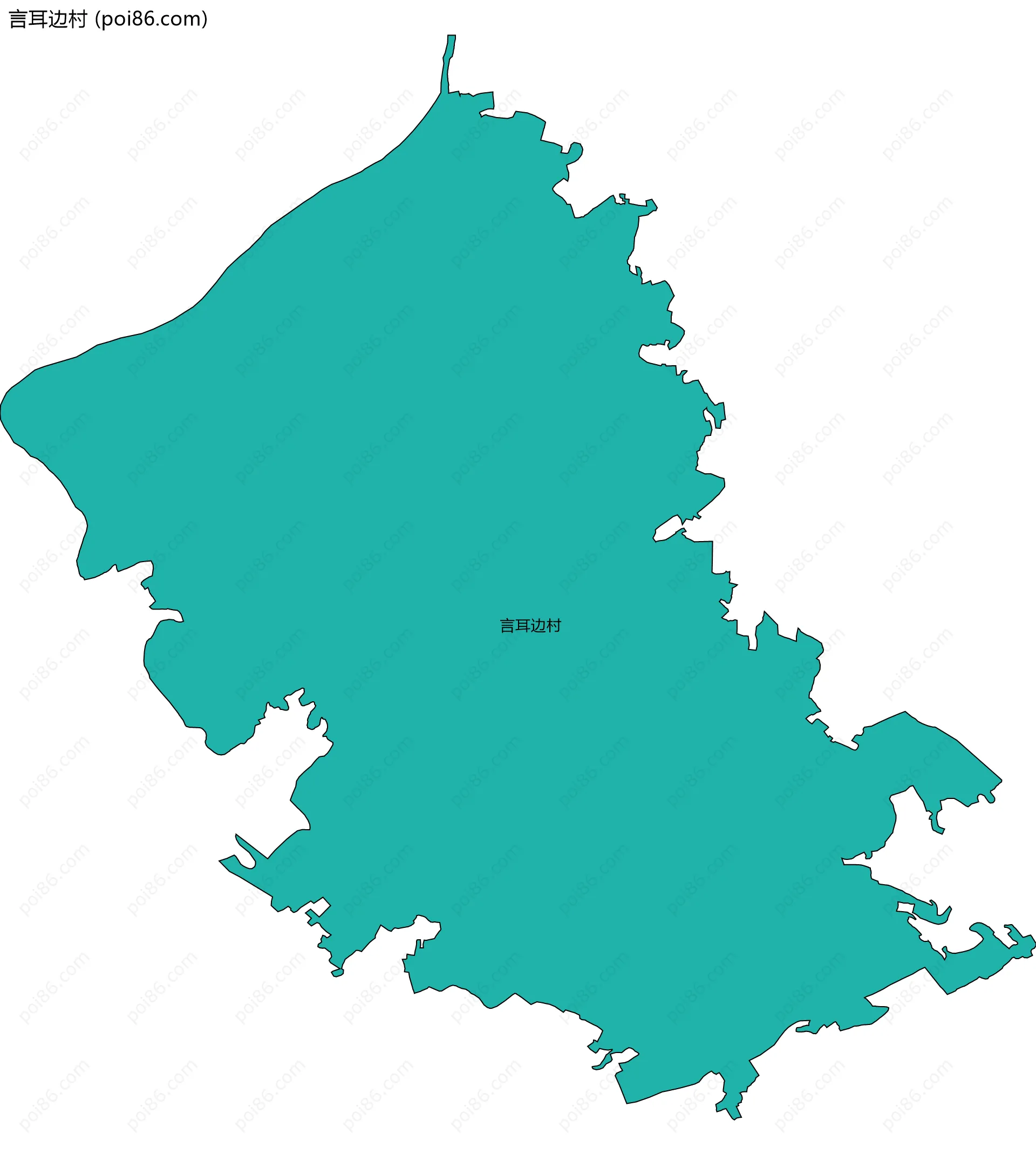 言耳边村边界地图
