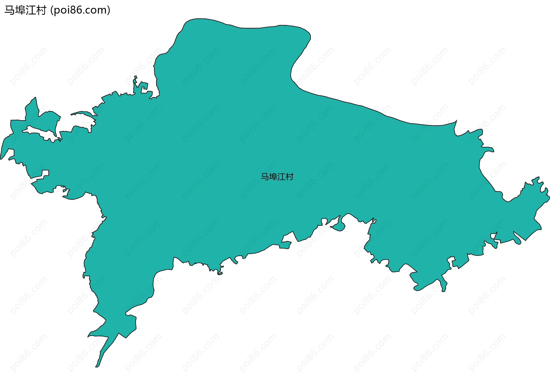 马埠江村边界地图