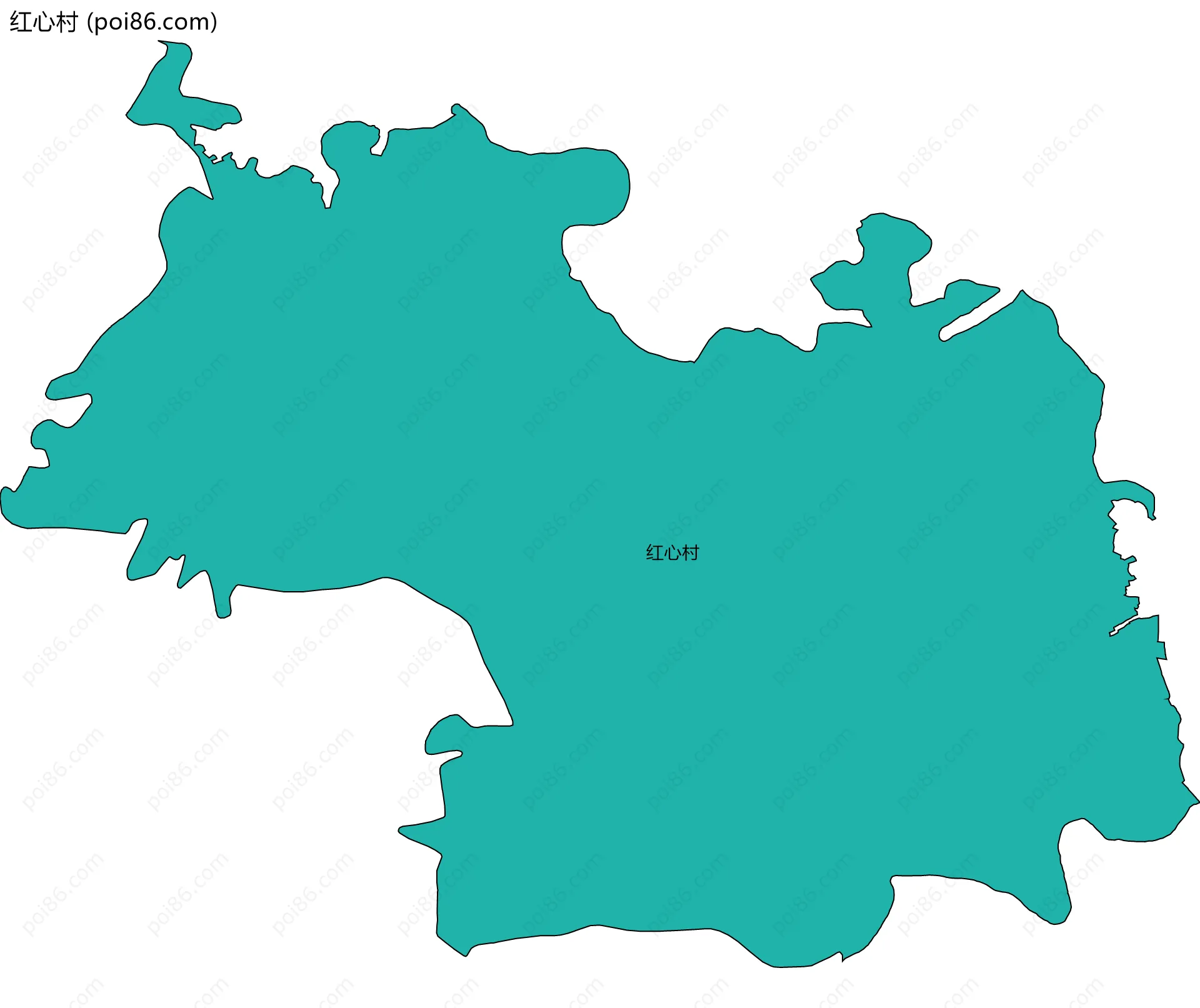 红心村边界地图