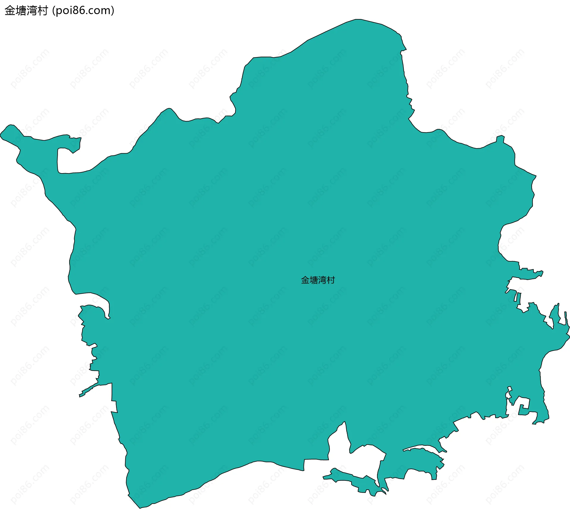 金塘湾村边界地图