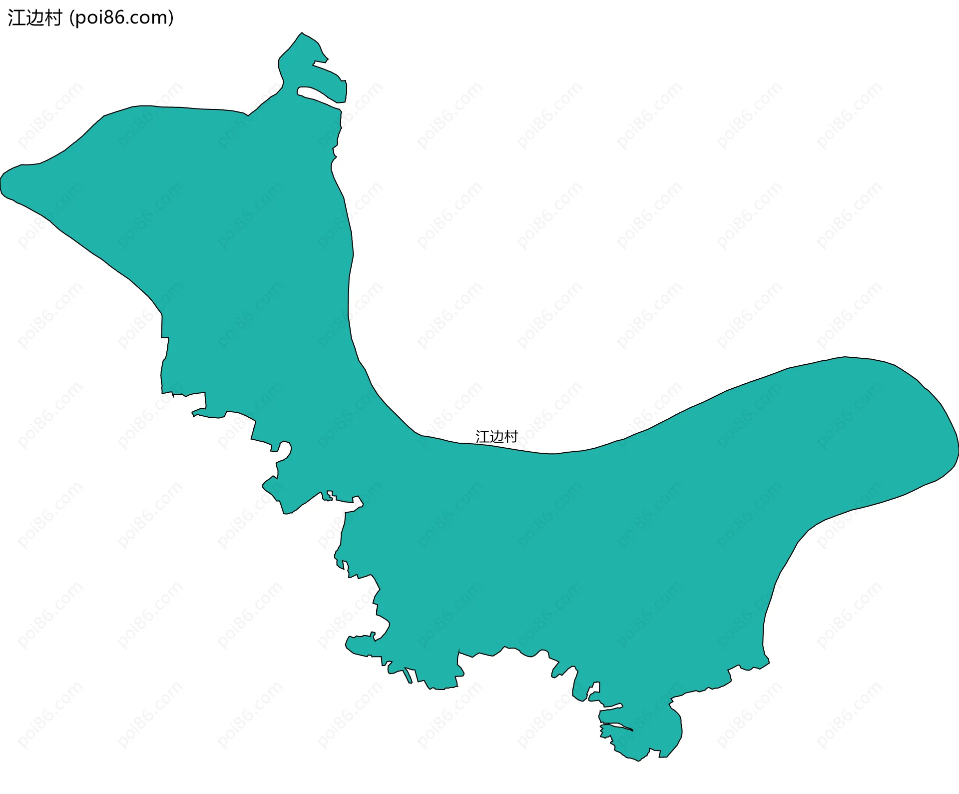 江边村边界地图