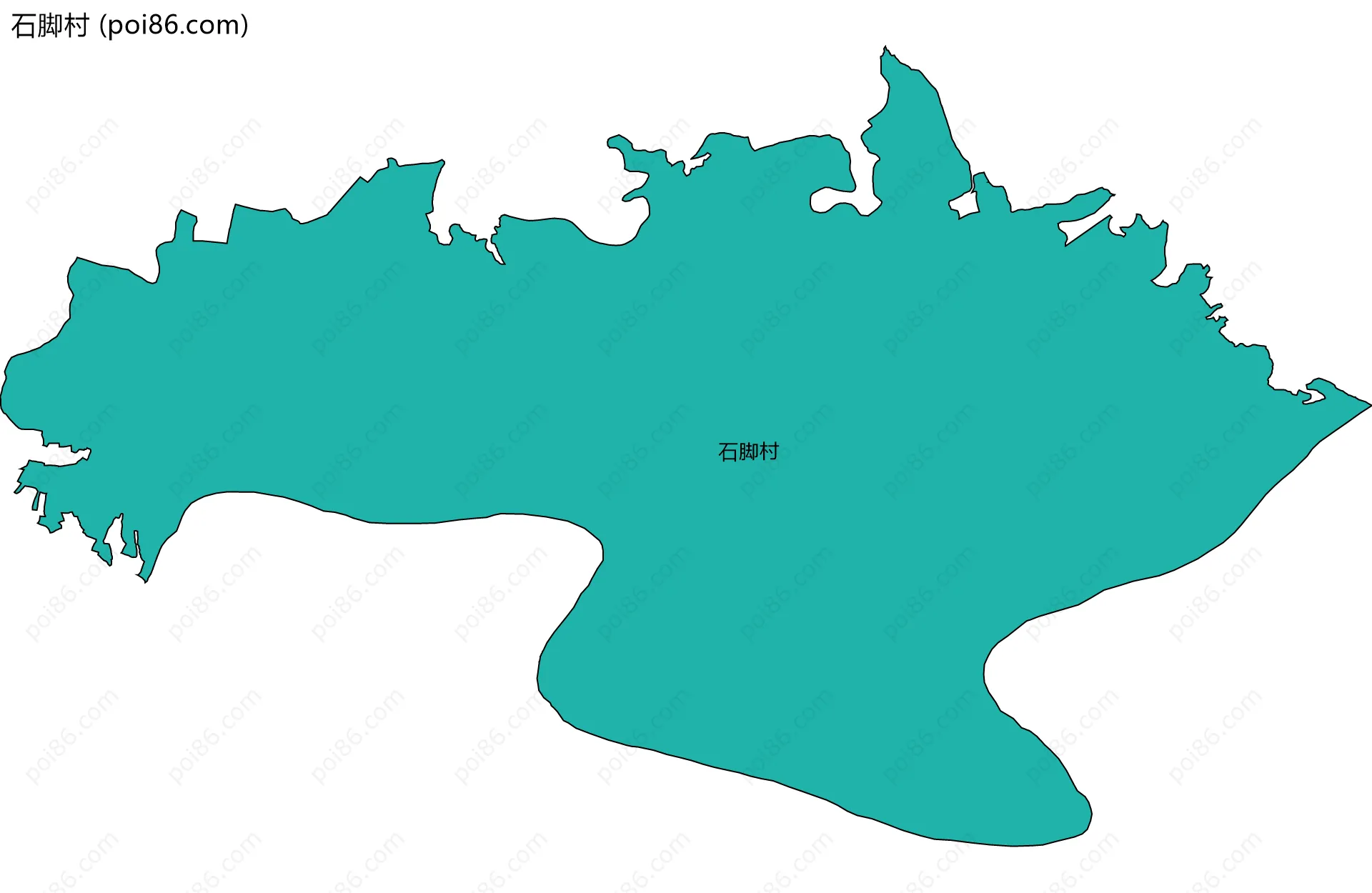 石脚村边界地图