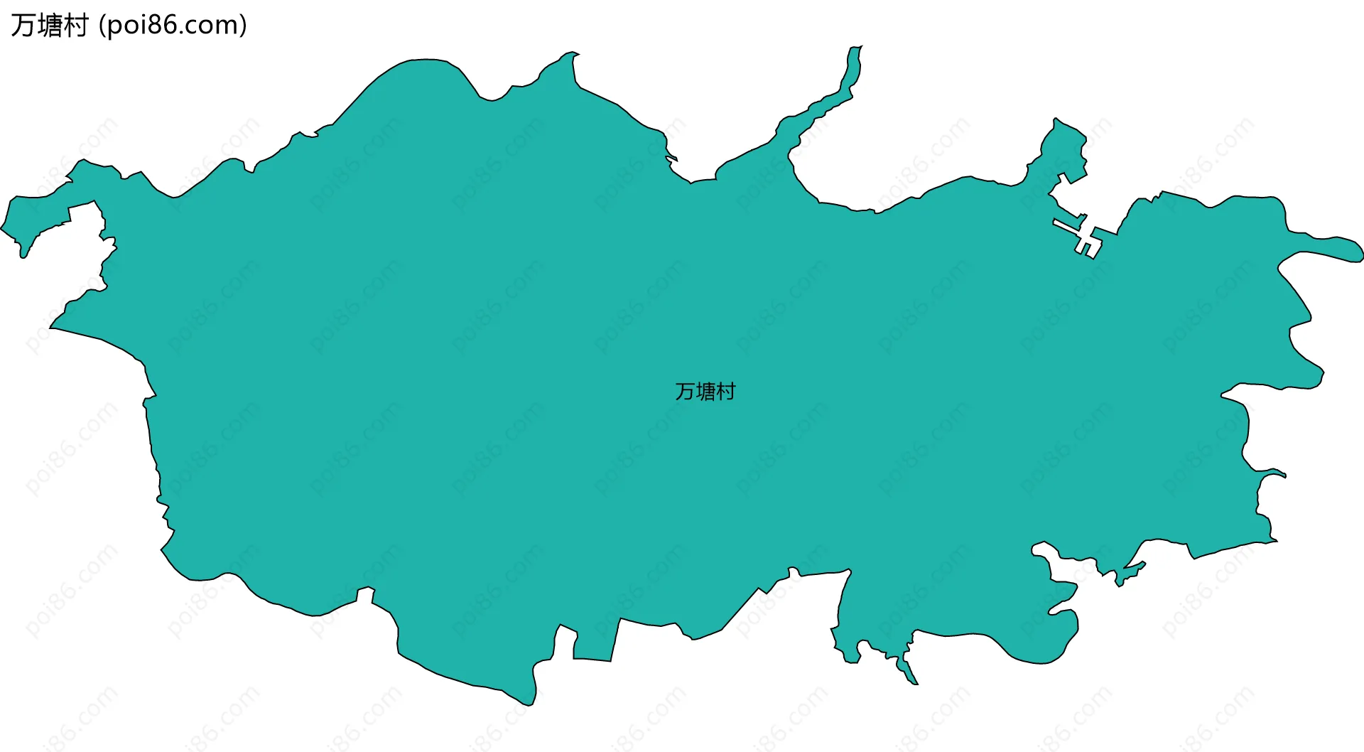 万塘村边界地图