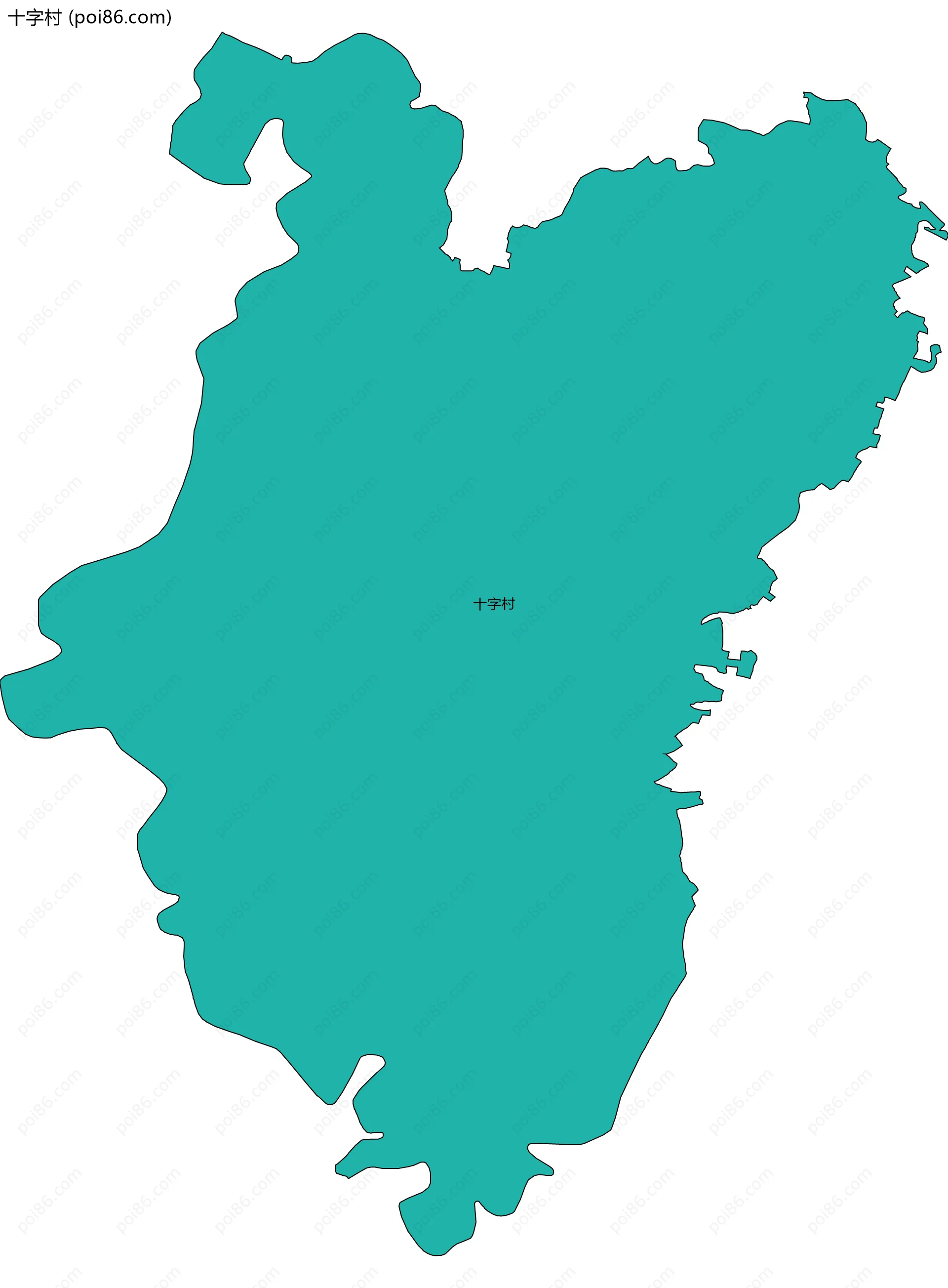 十字村边界地图