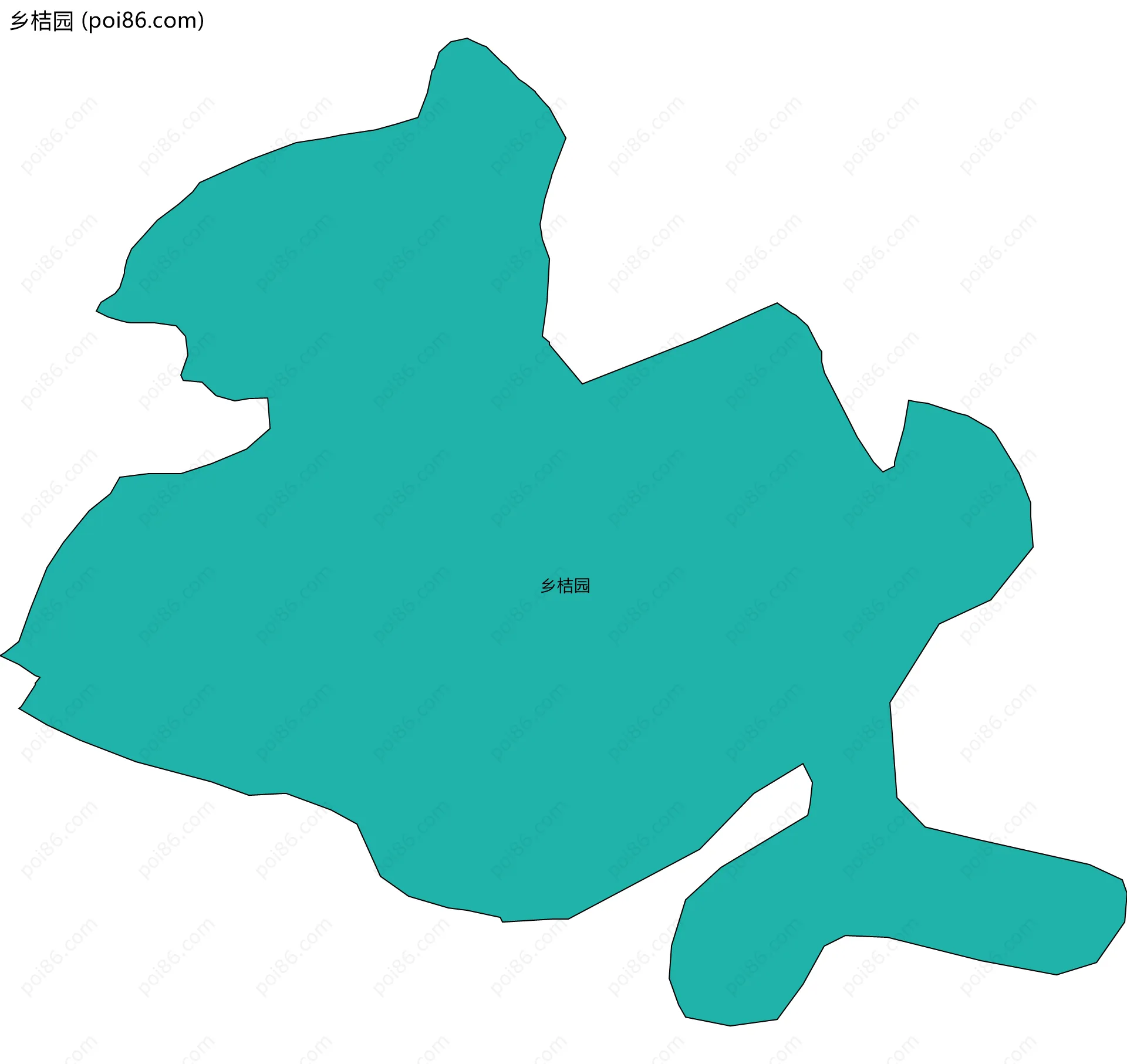 乡桔园边界地图