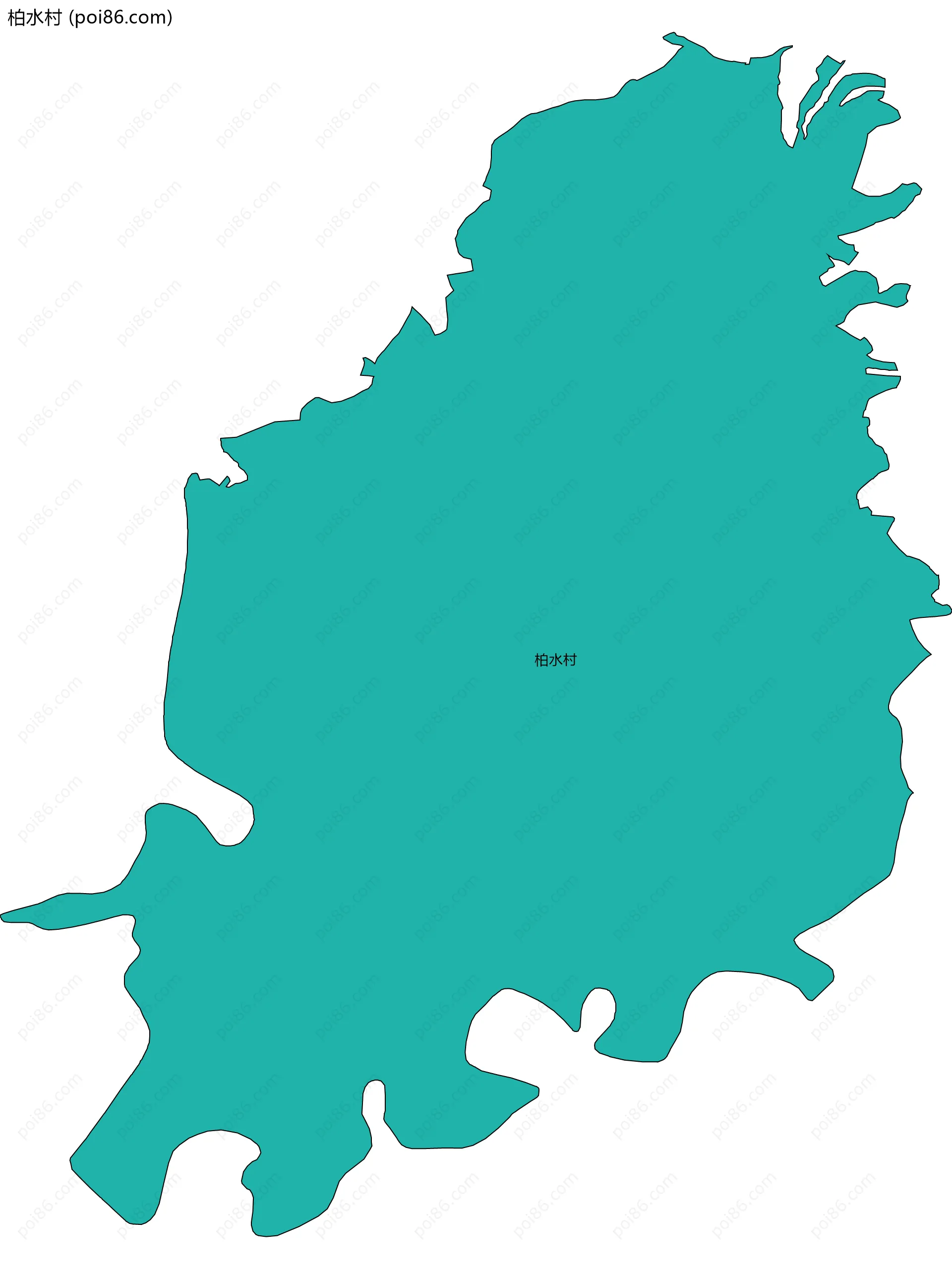 柏水村边界地图