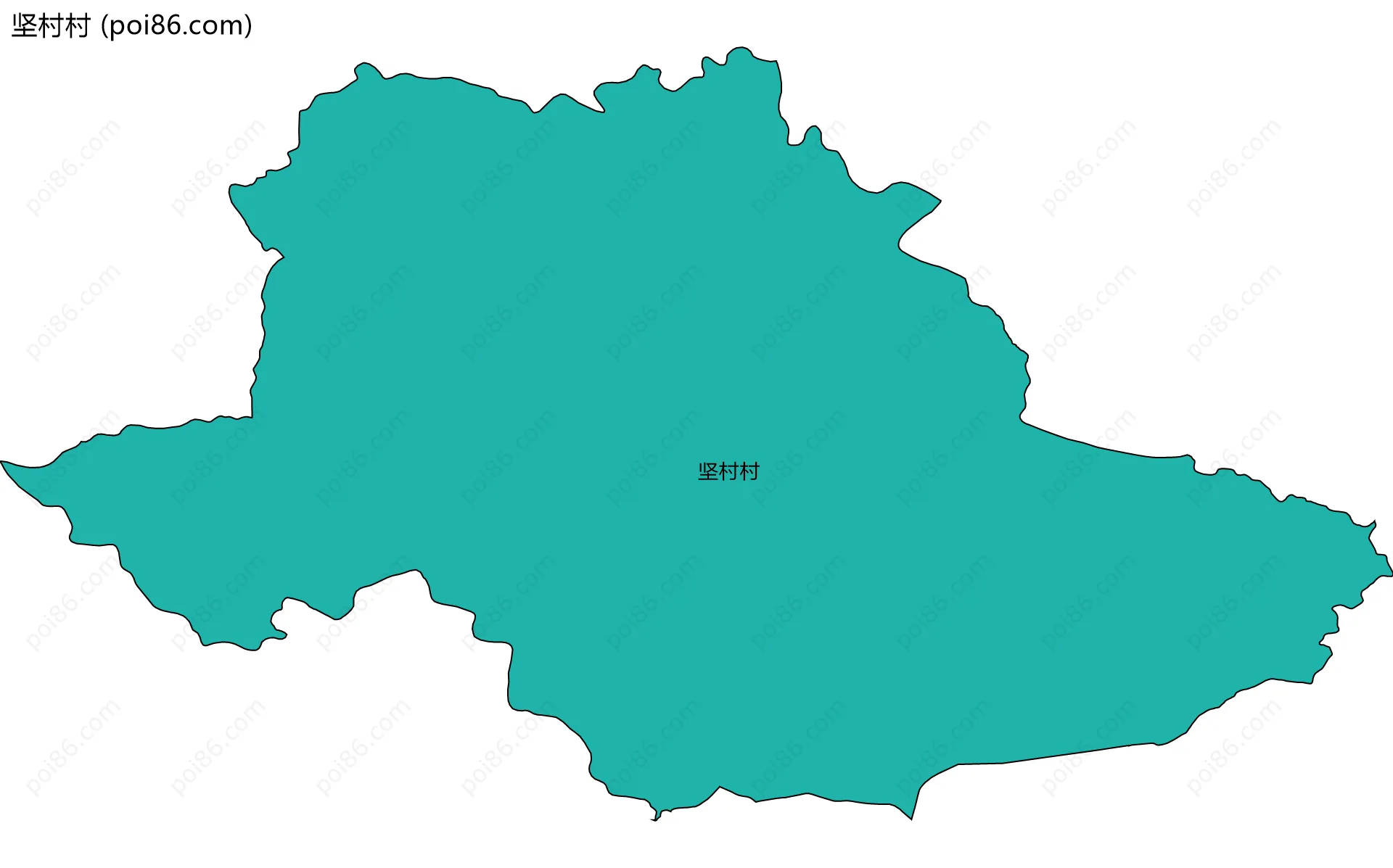 坚村村边界地图