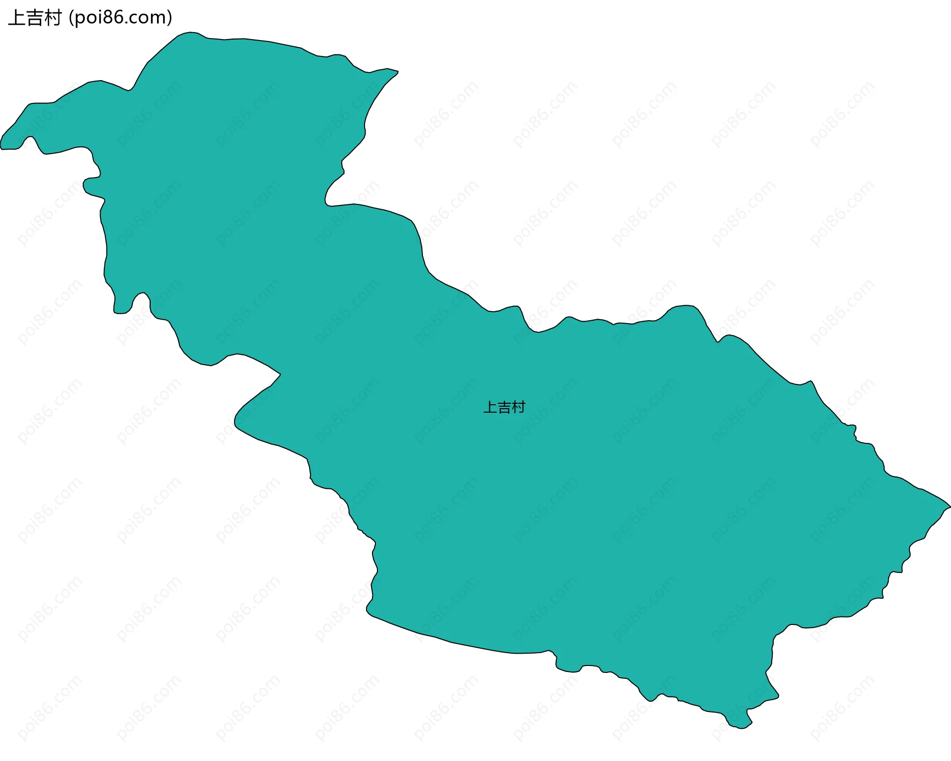 上吉村边界地图