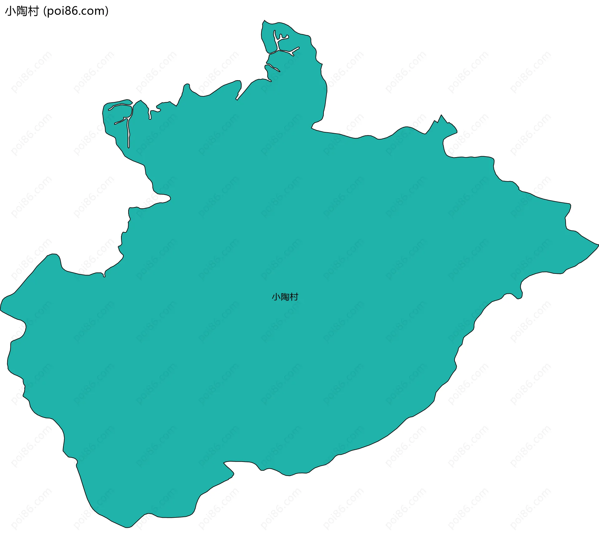 小陶村边界地图