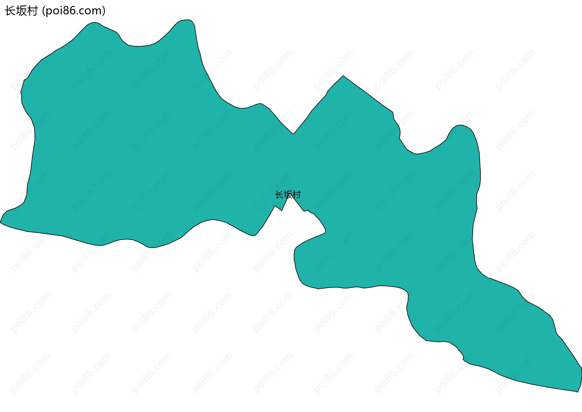 长坂村边界地图