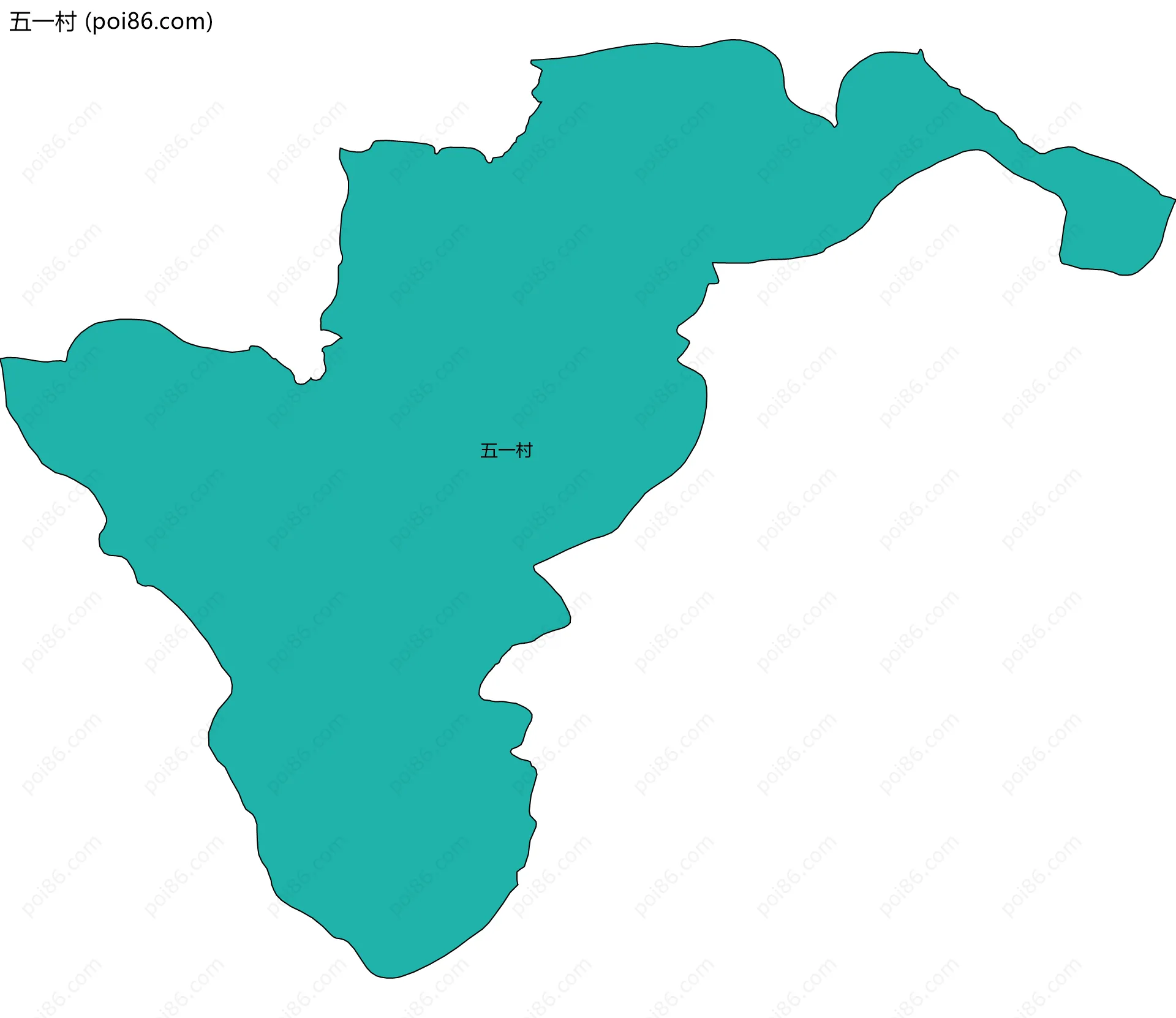 五一村边界地图