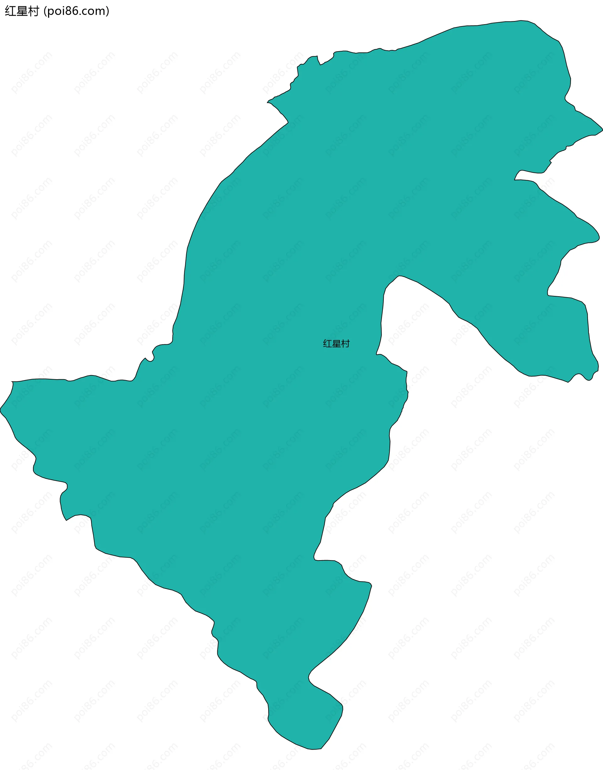红星村边界地图