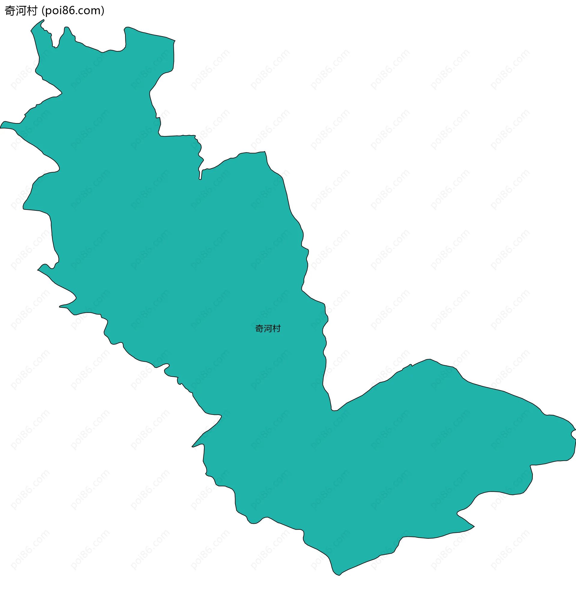 奇河村边界地图