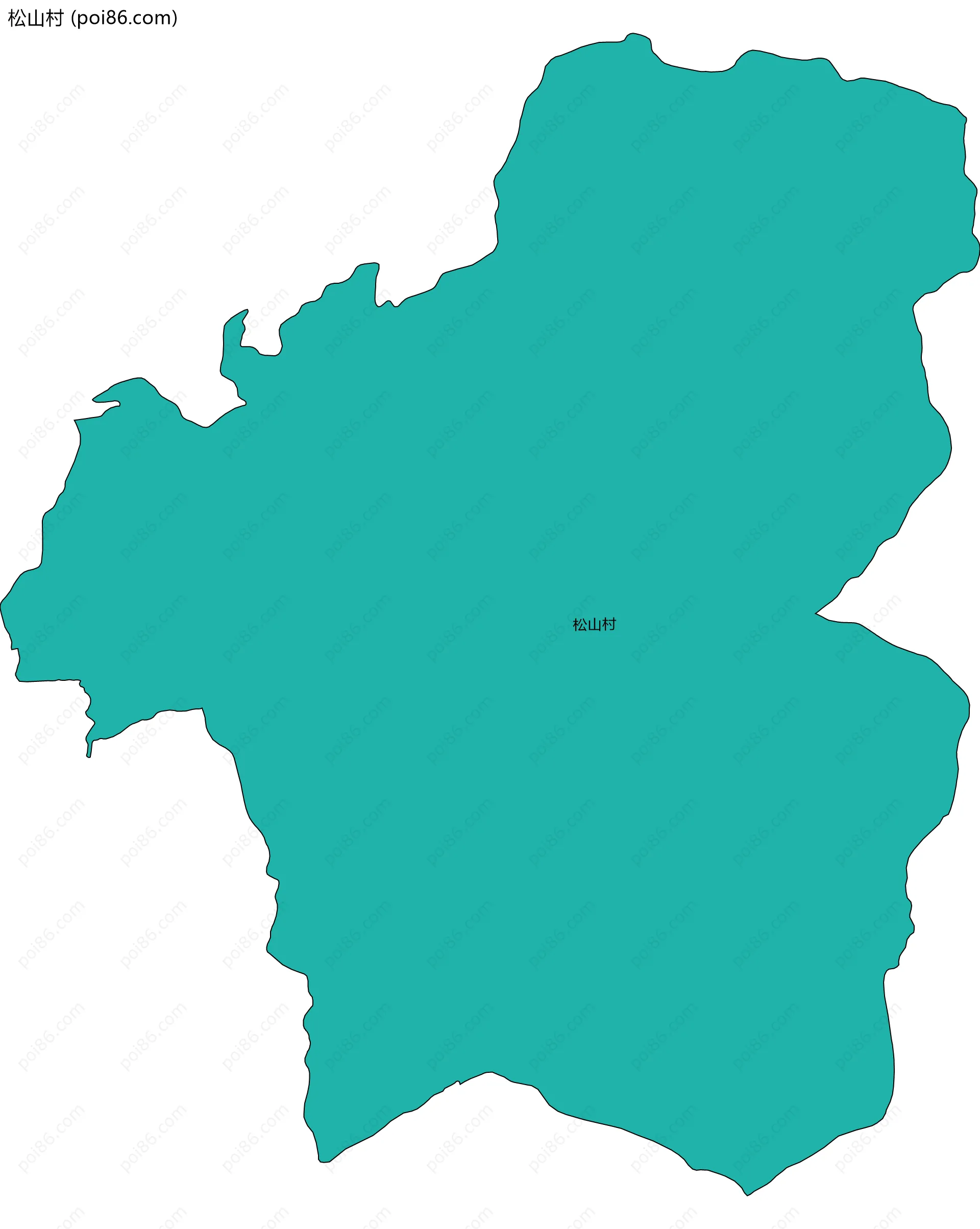 松山村边界地图