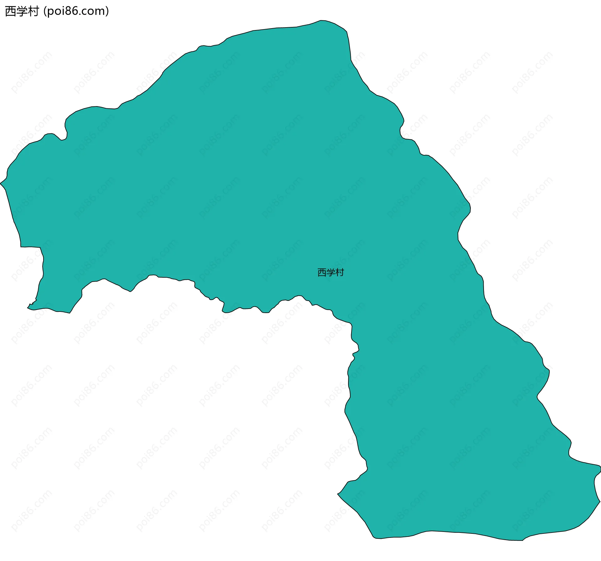 西学村边界地图