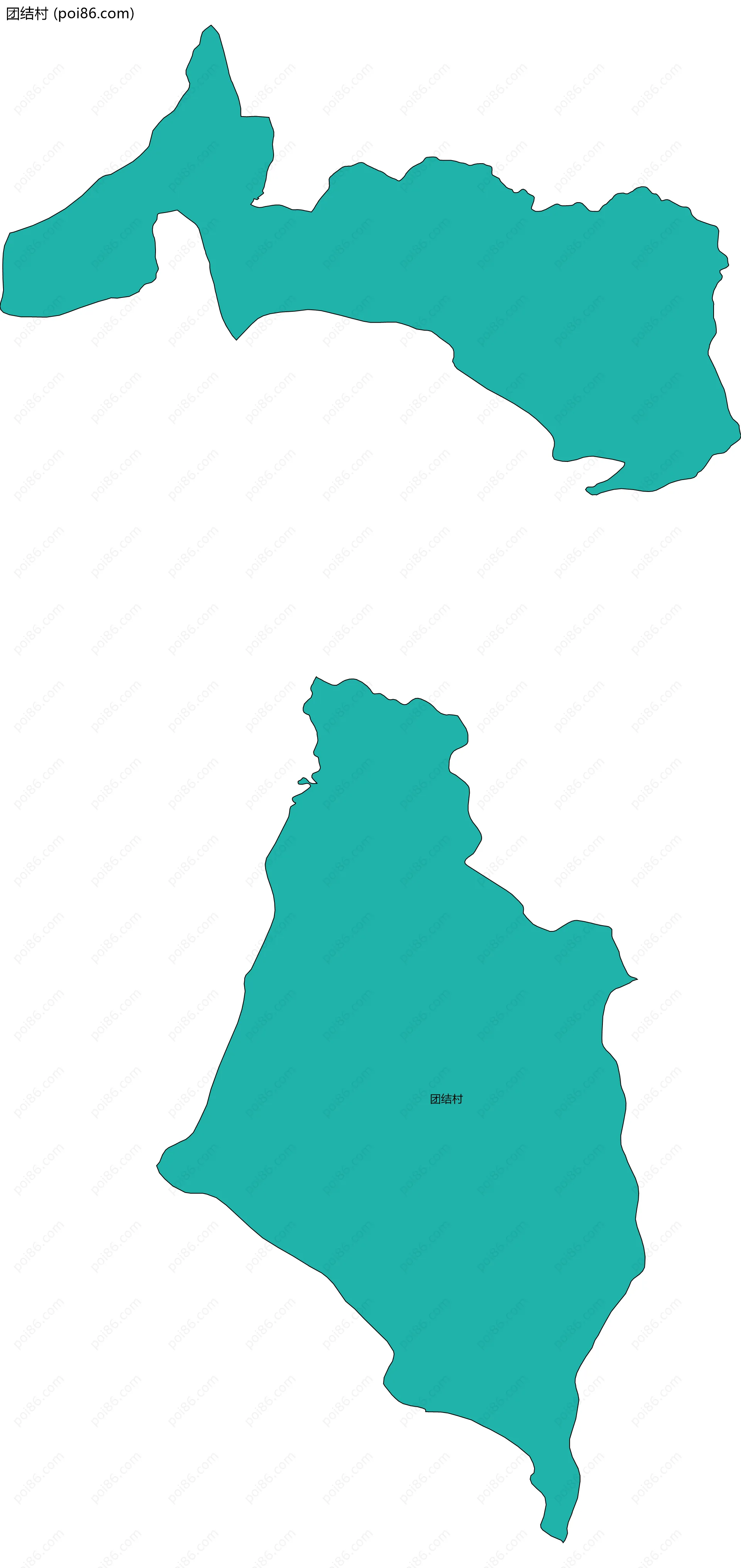 团结村边界地图