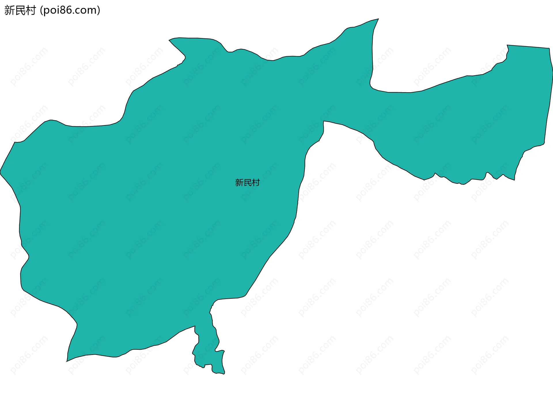 新民村边界地图