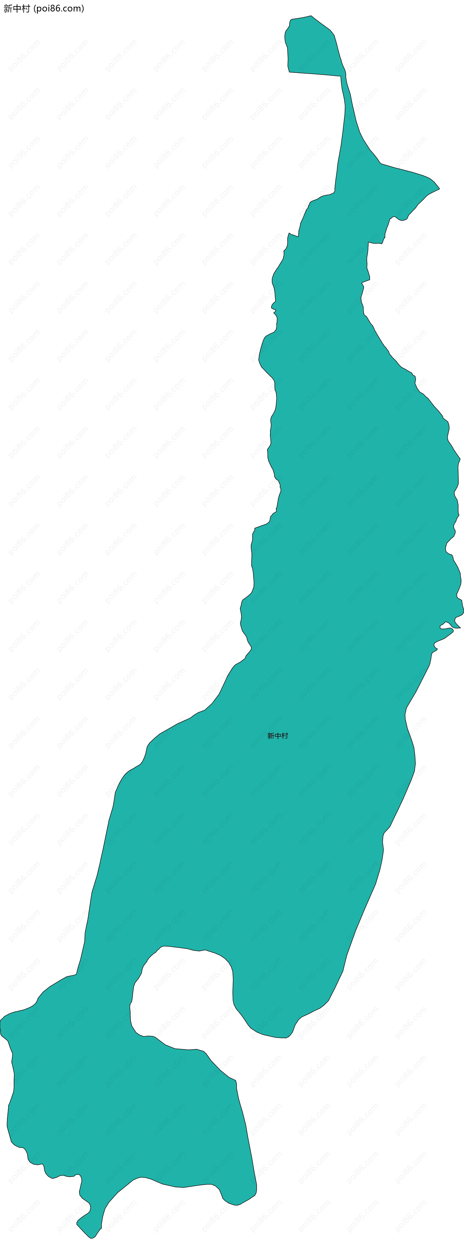 新中村边界地图