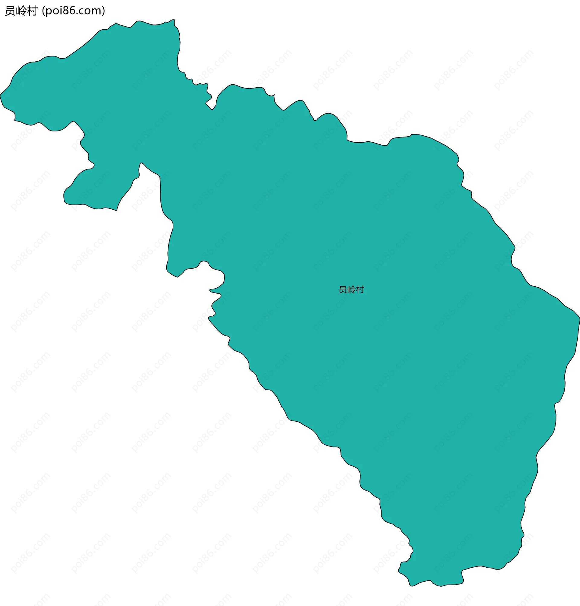 员岭村边界地图