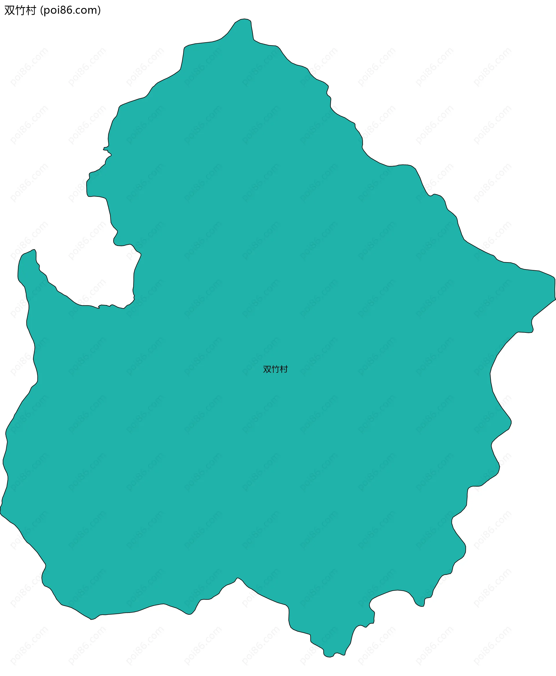 双竹村边界地图