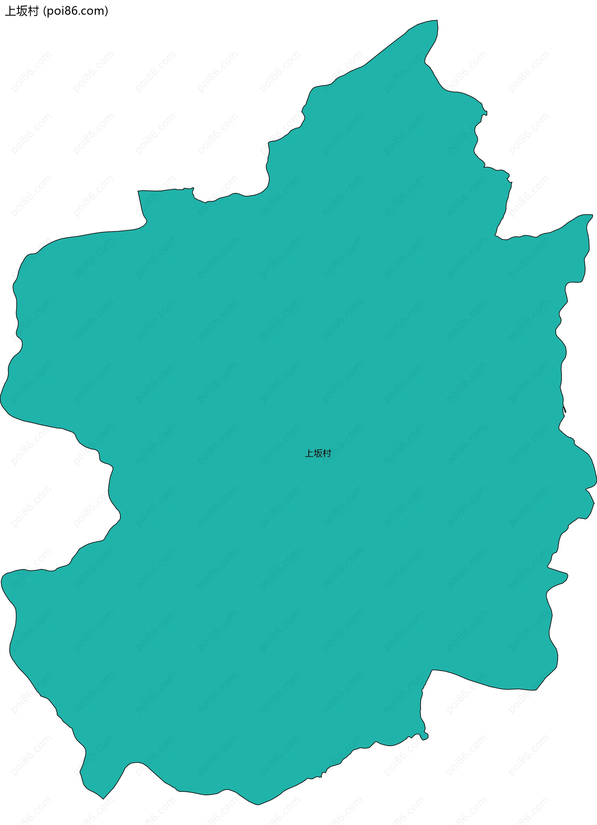 上坂村边界地图
