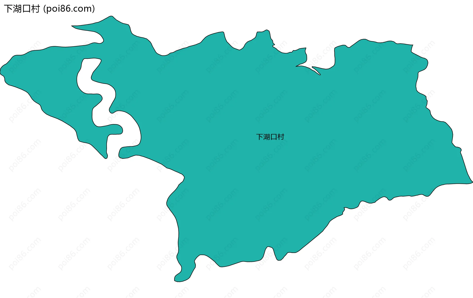 下湖口村边界地图