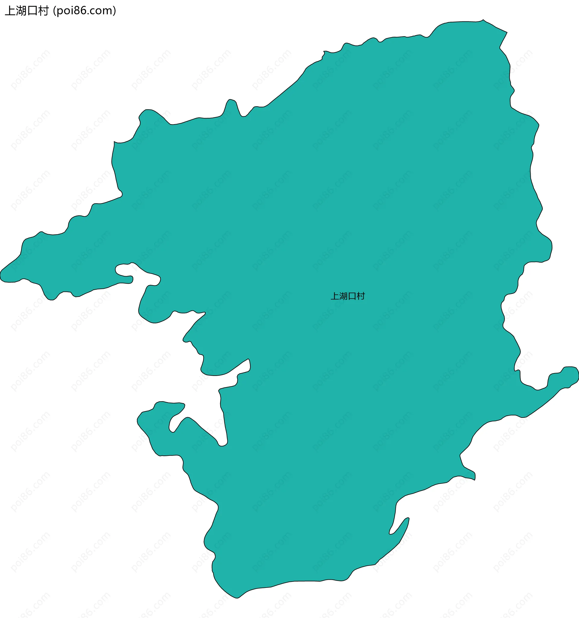 上湖口村边界地图