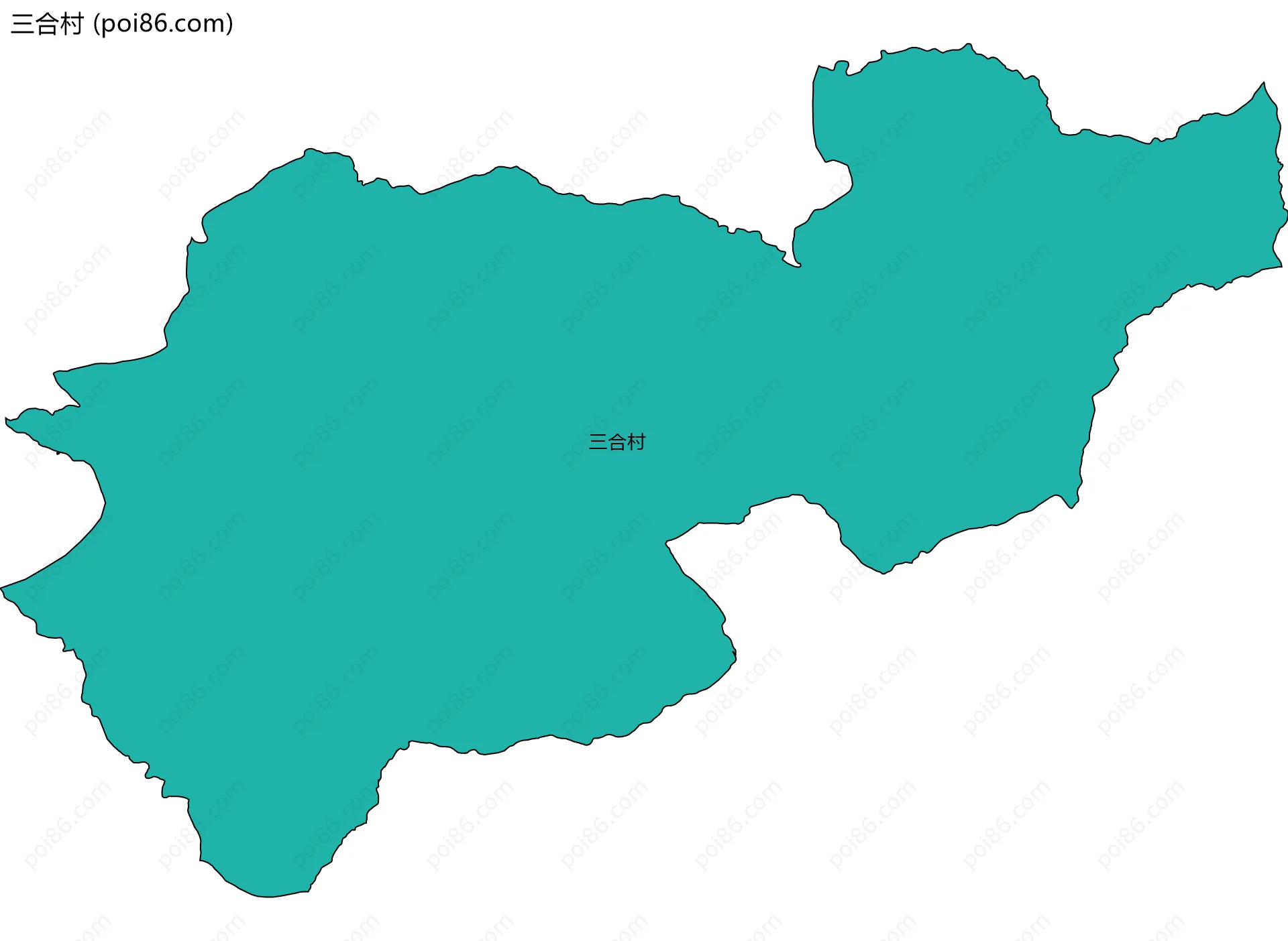 三合村边界地图