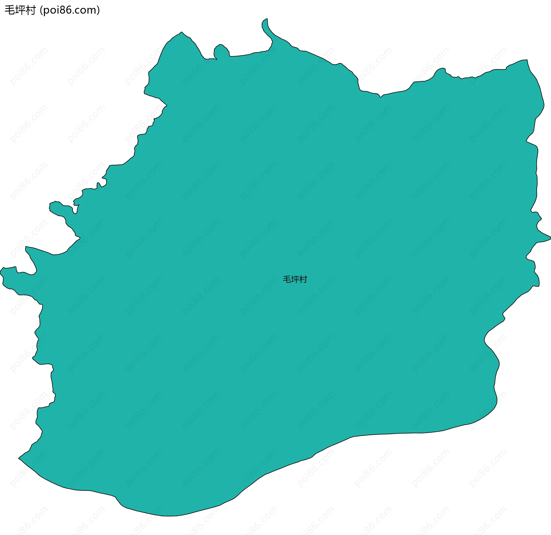 毛坪村边界地图