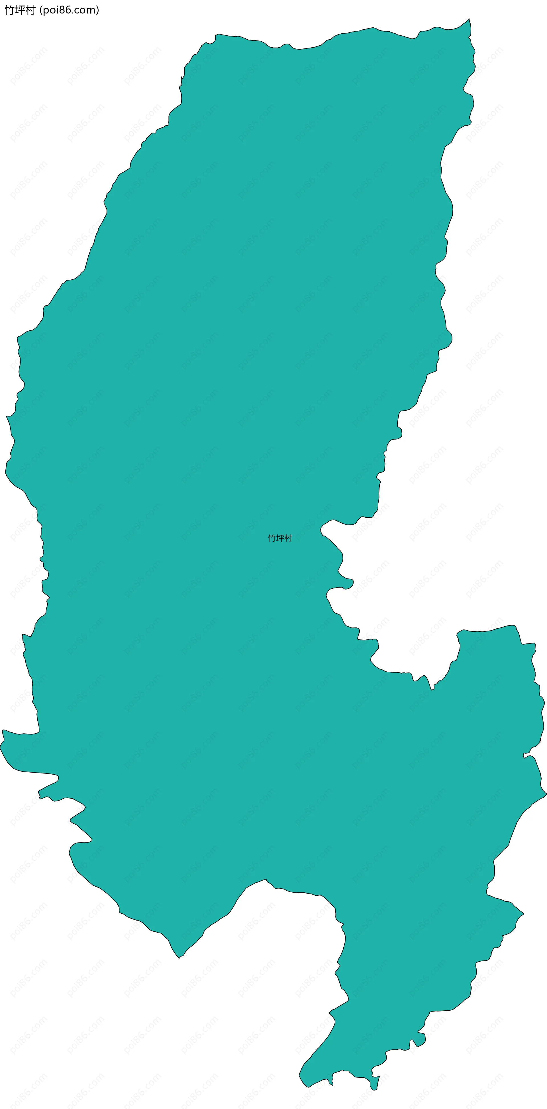 竹坪村边界地图