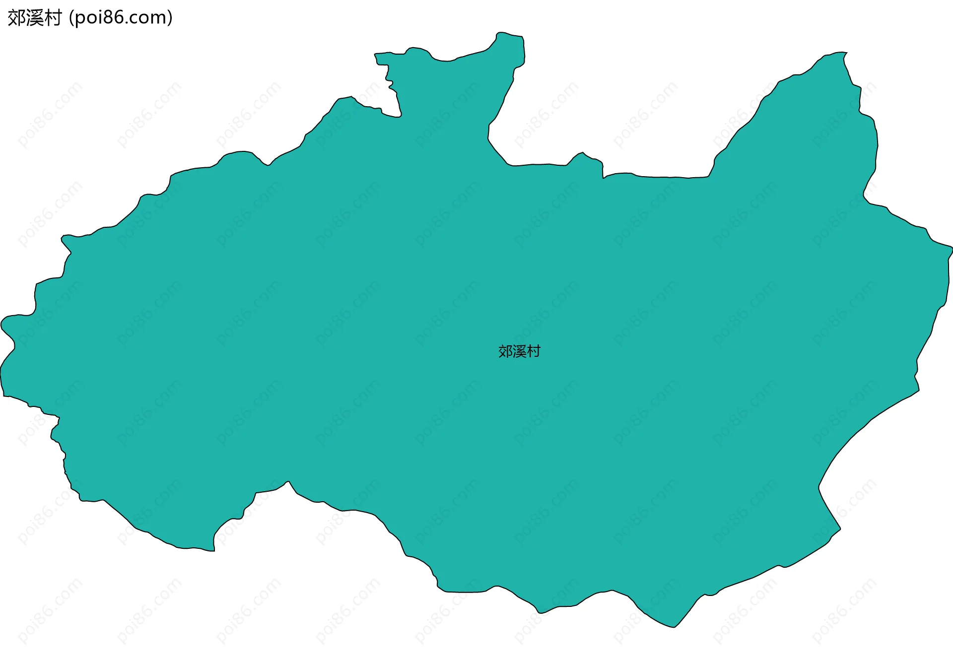 郊溪村边界地图