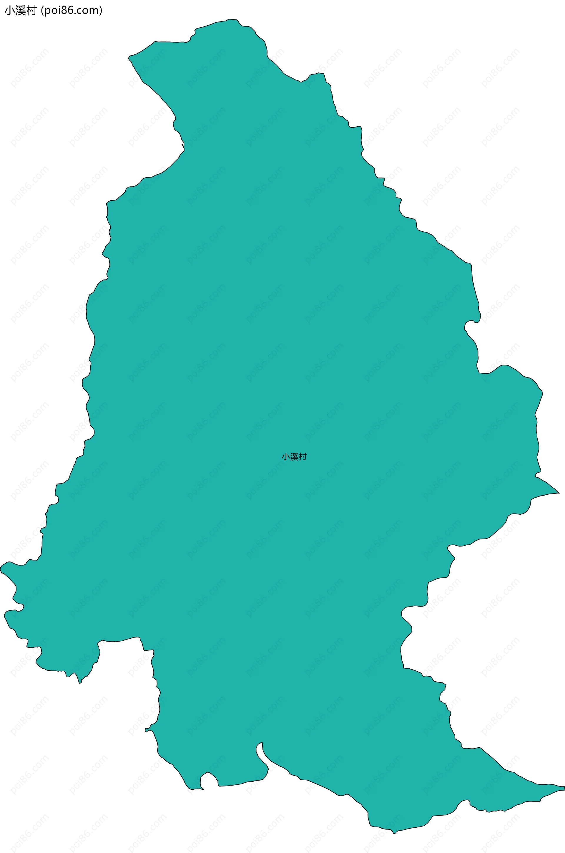 小溪村边界地图