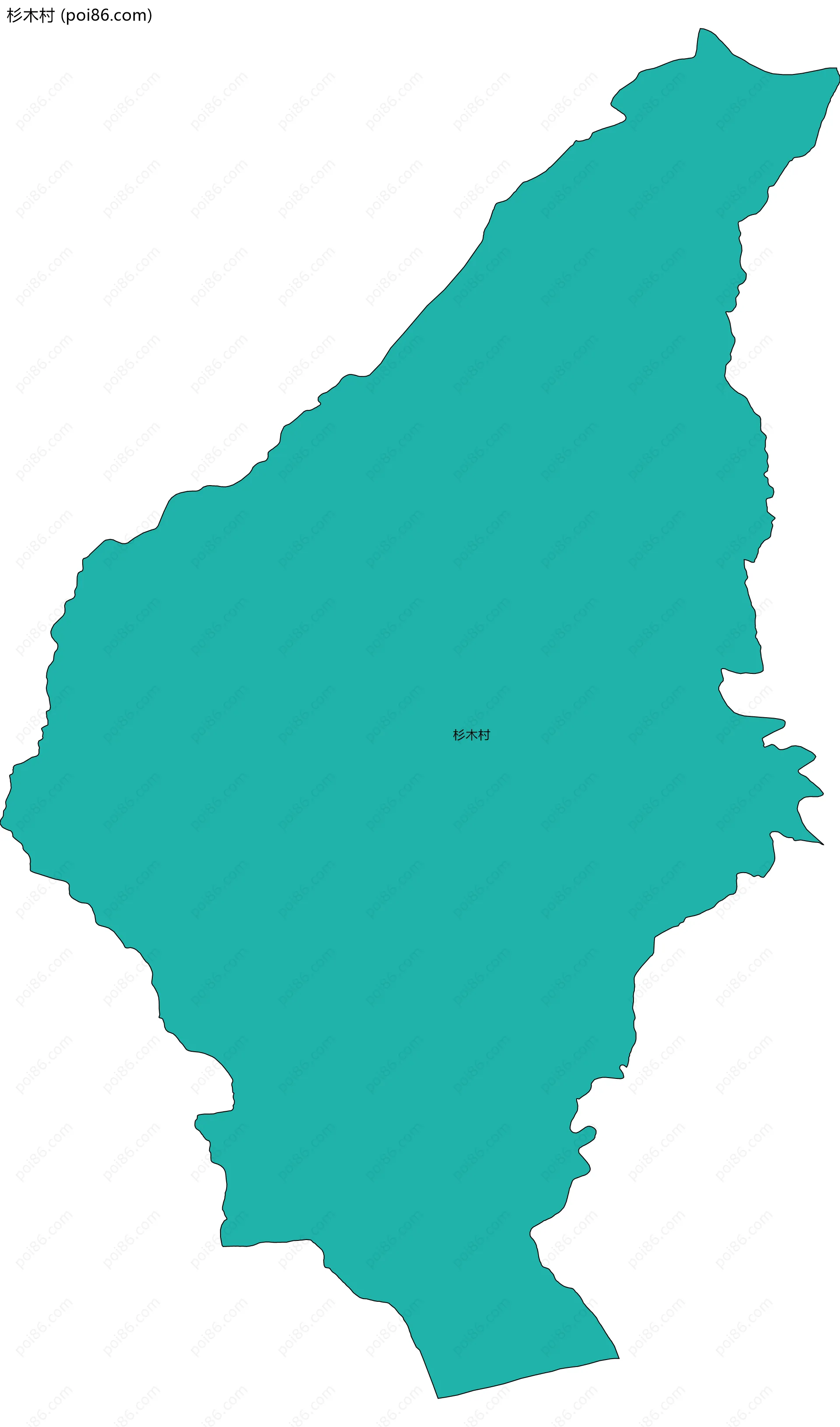 杉木村边界地图