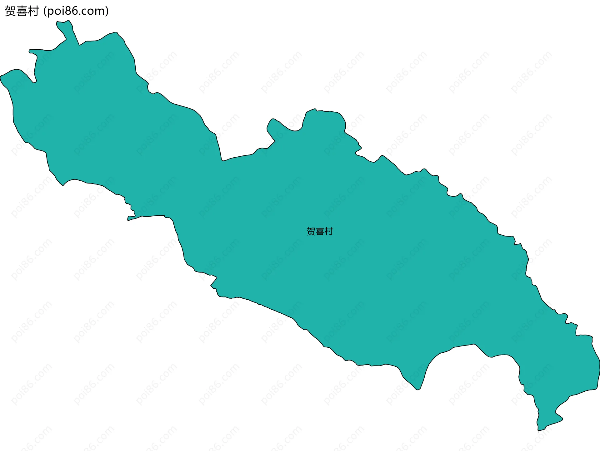 贺喜村边界地图