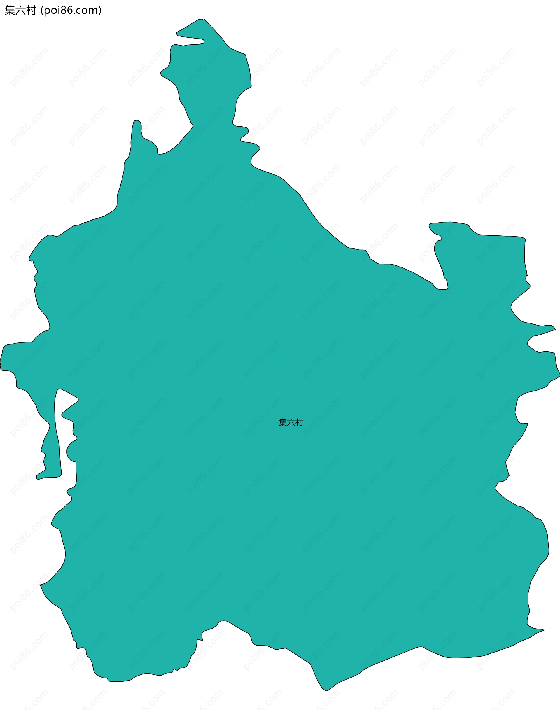 集六村边界地图