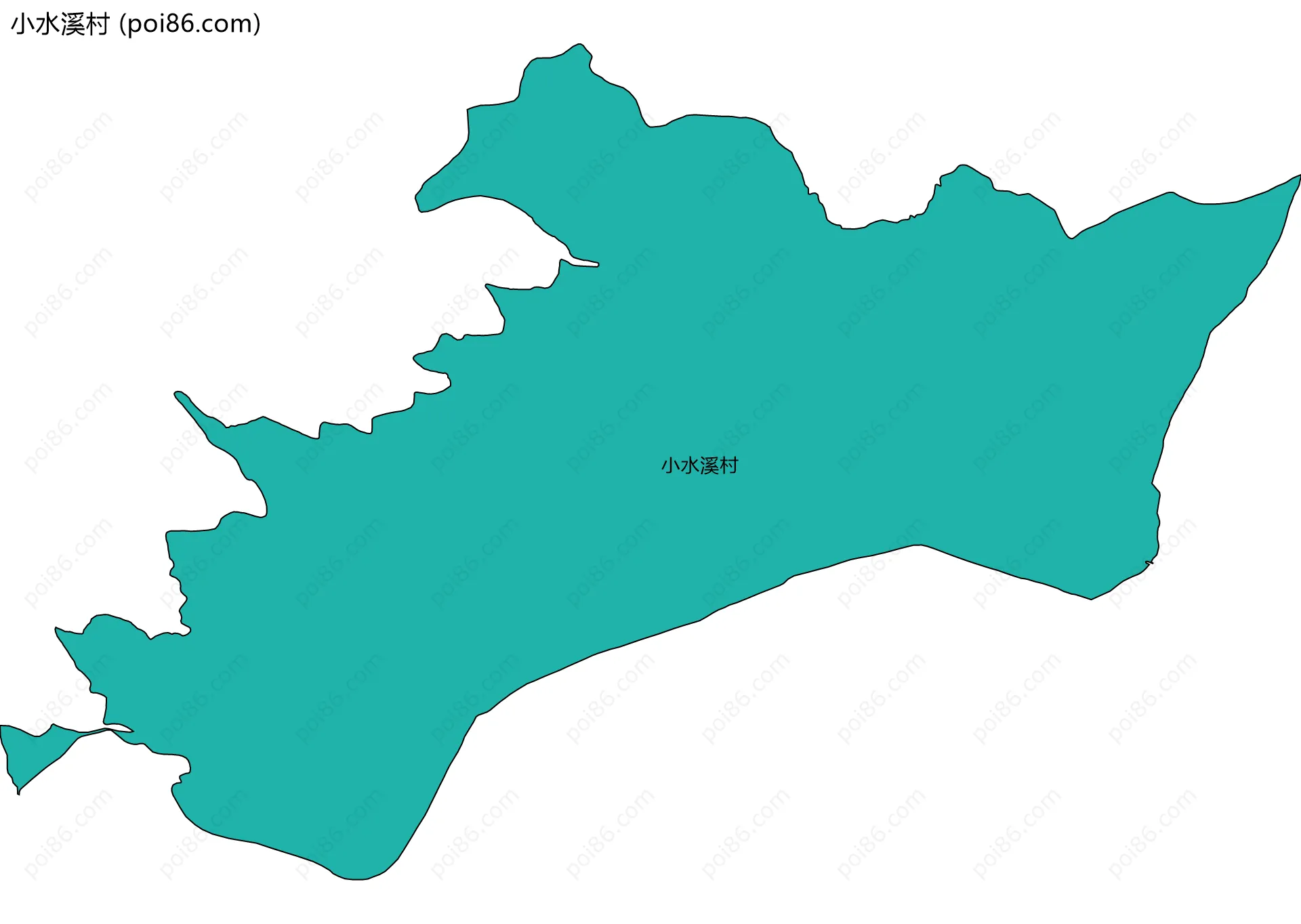 小水溪村边界地图