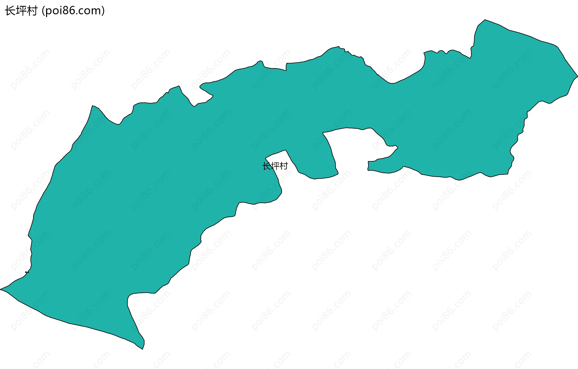 长坪村边界地图