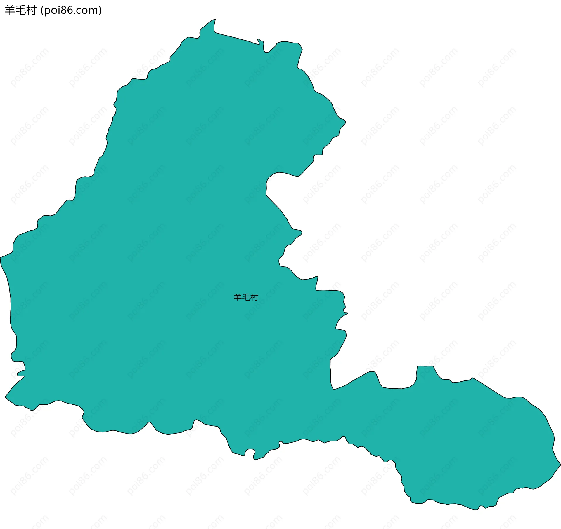 羊毛村边界地图