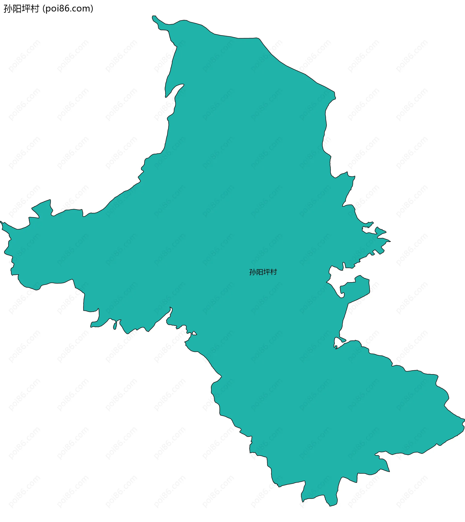 孙阳坪村边界地图