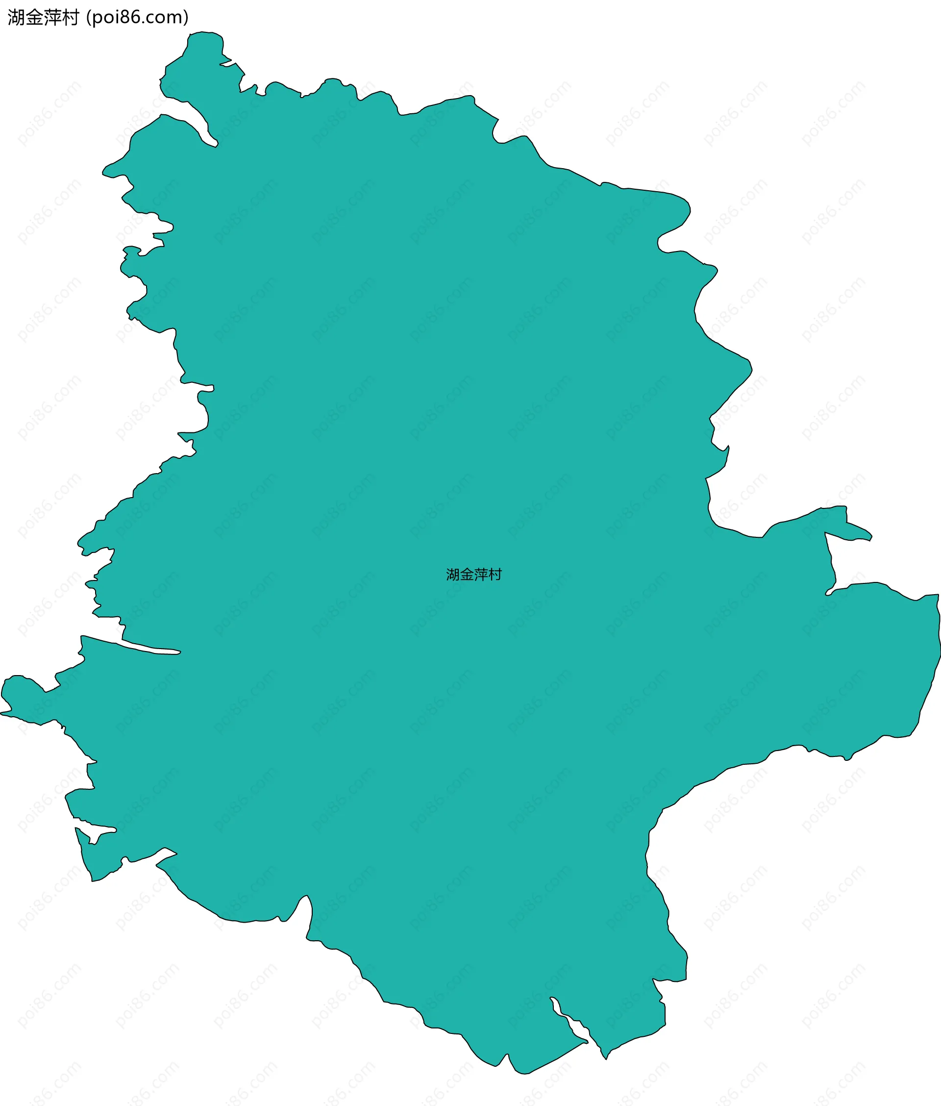 湖金萍村边界地图