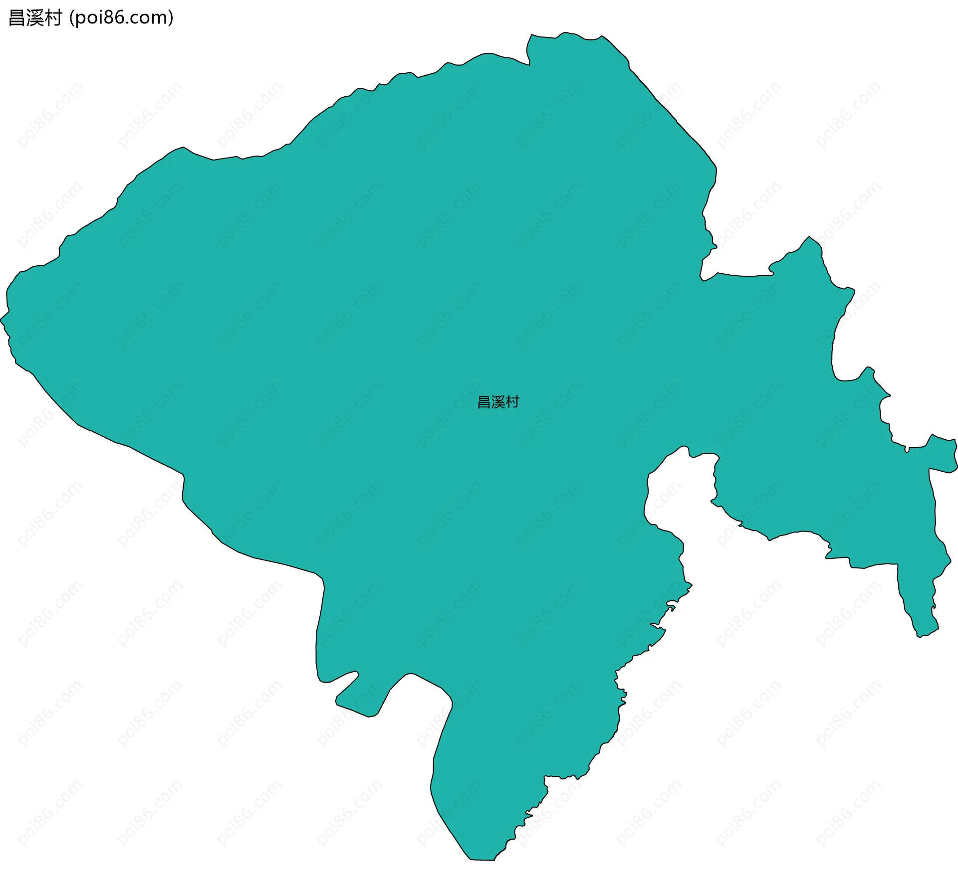 昌溪村边界地图