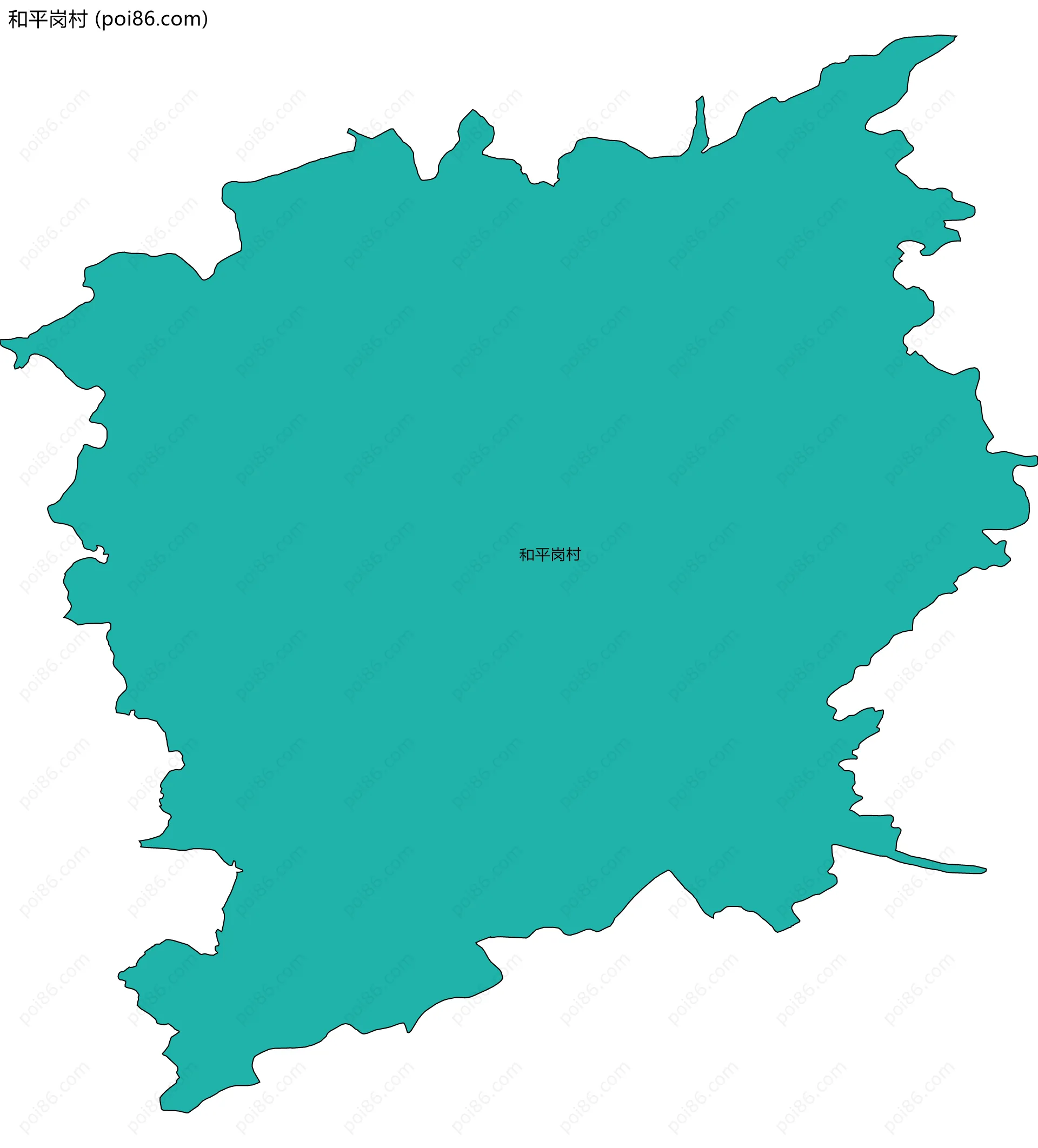 和平岗村边界地图