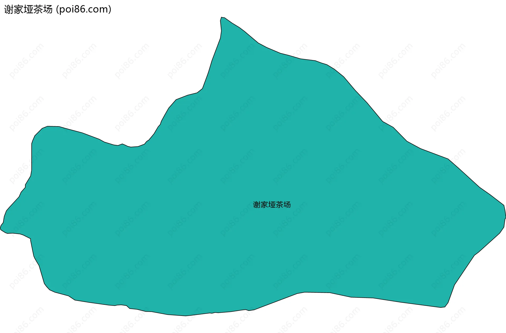 谢家垭茶场边界地图