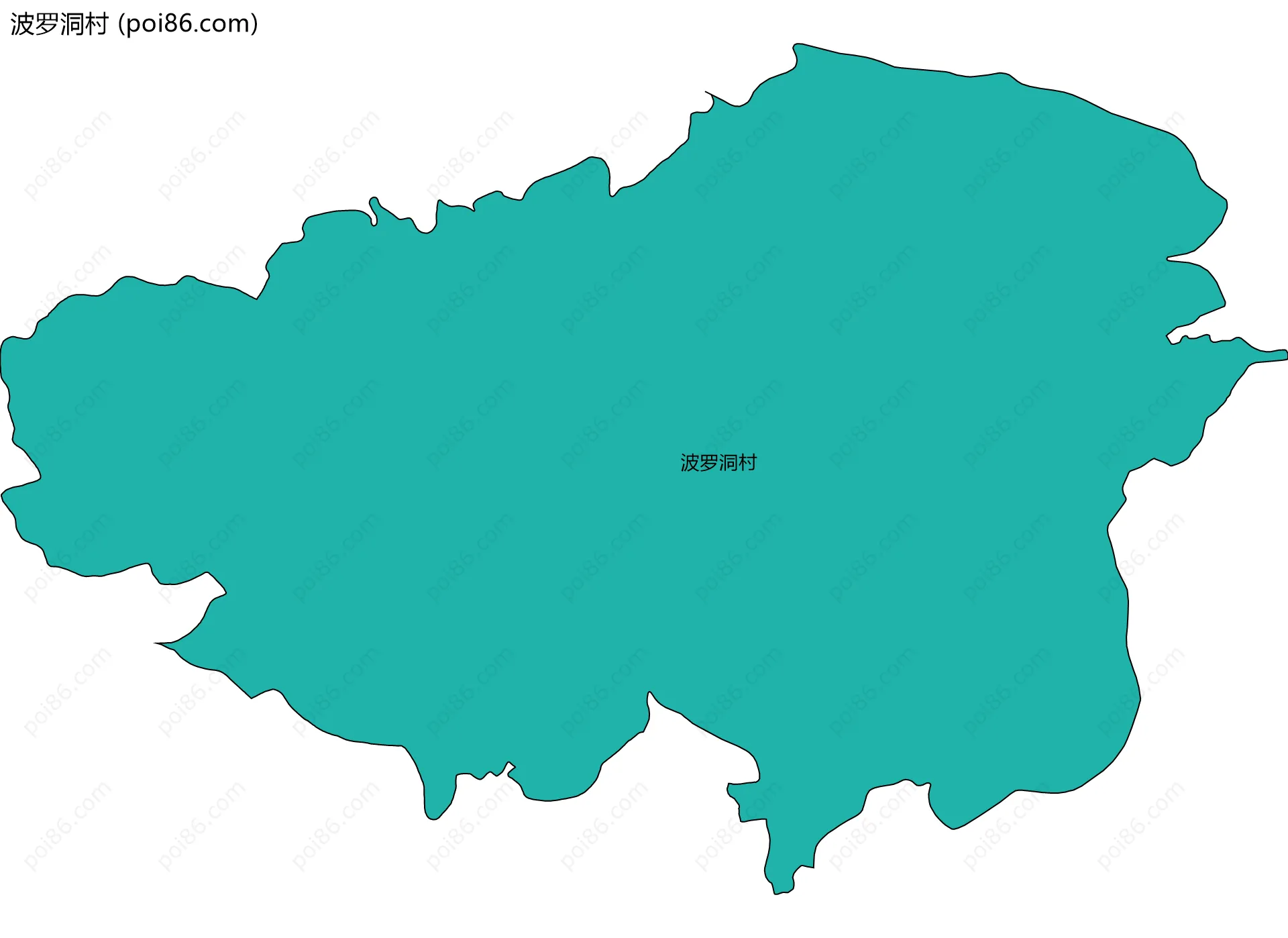 波罗洞村边界地图