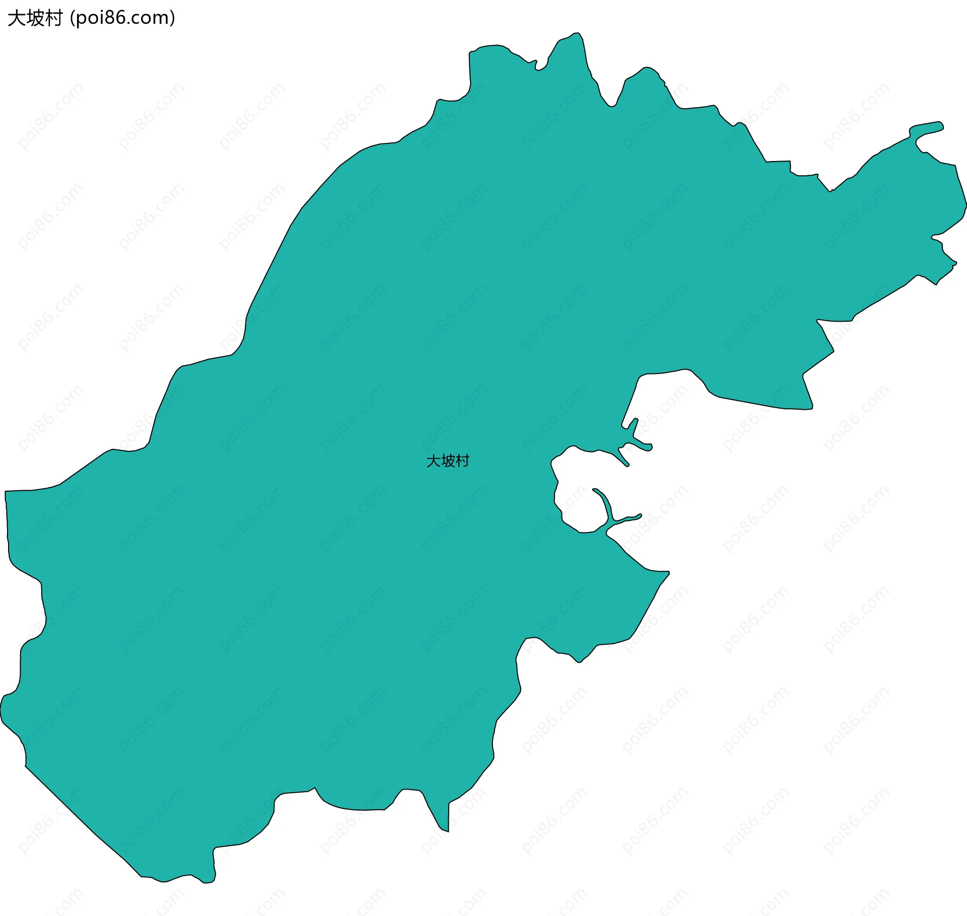 大坡村边界地图