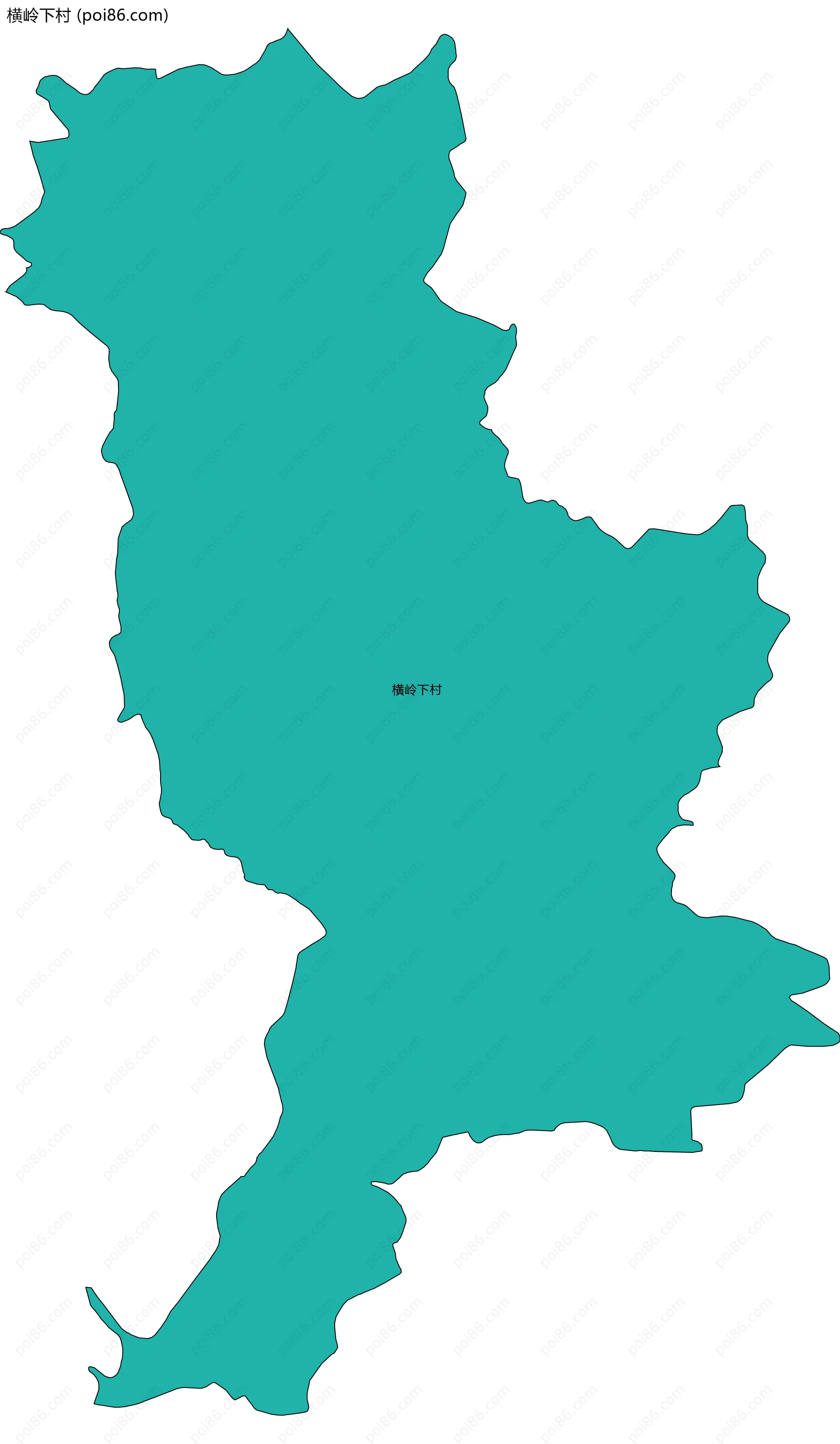 横岭下村边界地图