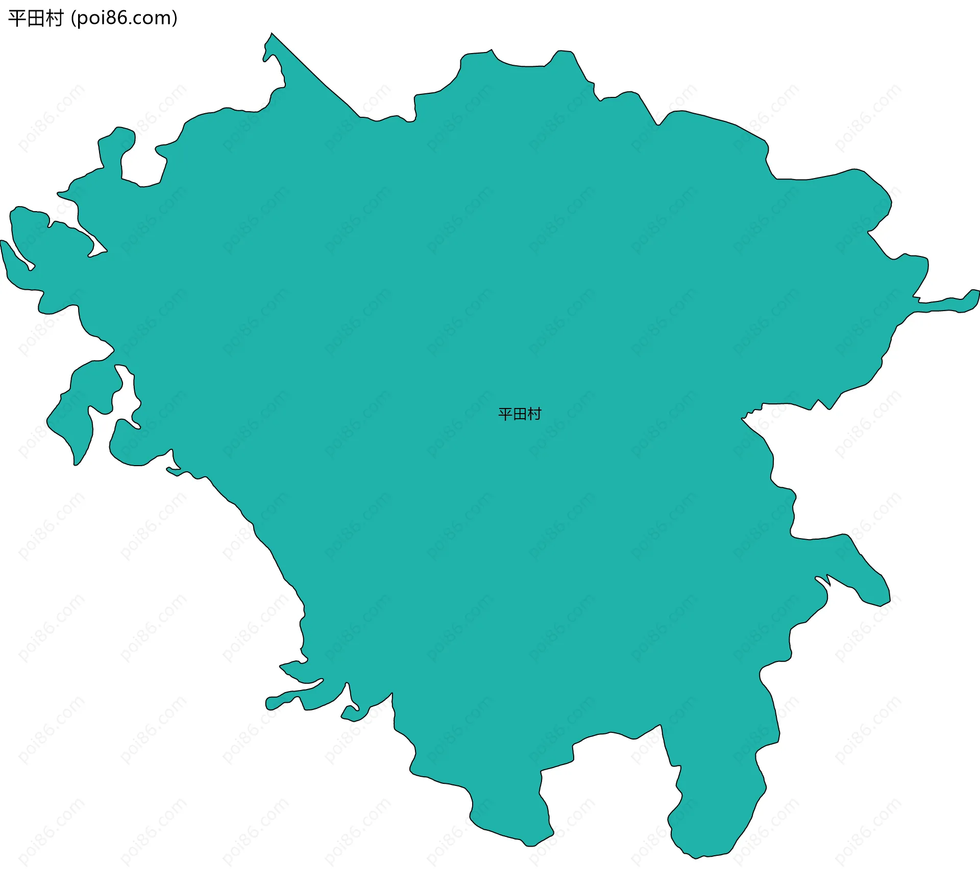 平田村边界地图