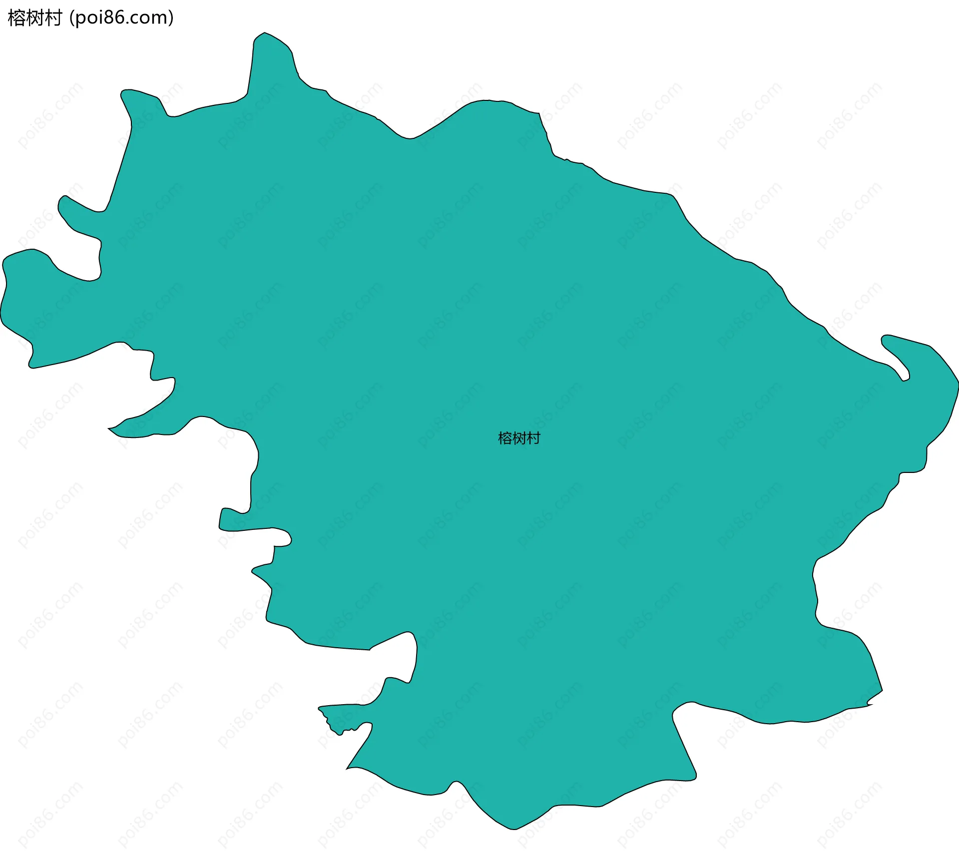 榕树村边界地图