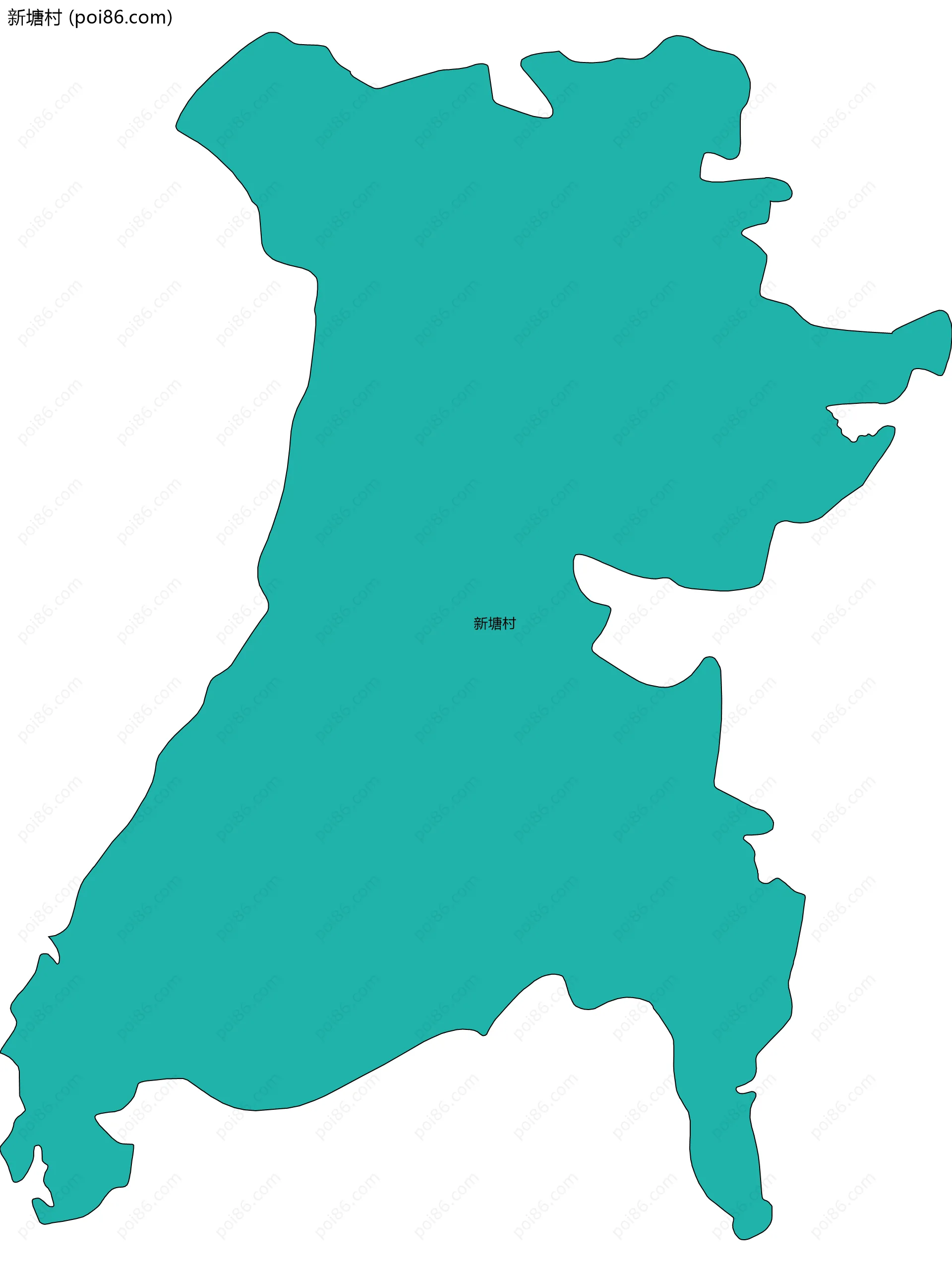 新塘村边界地图